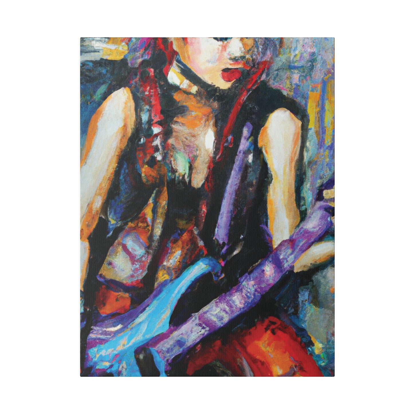 6251Z - Rockstar Oil Painting Style Print | Poster | Home Decor | Wall Art | Music Art | Canvas