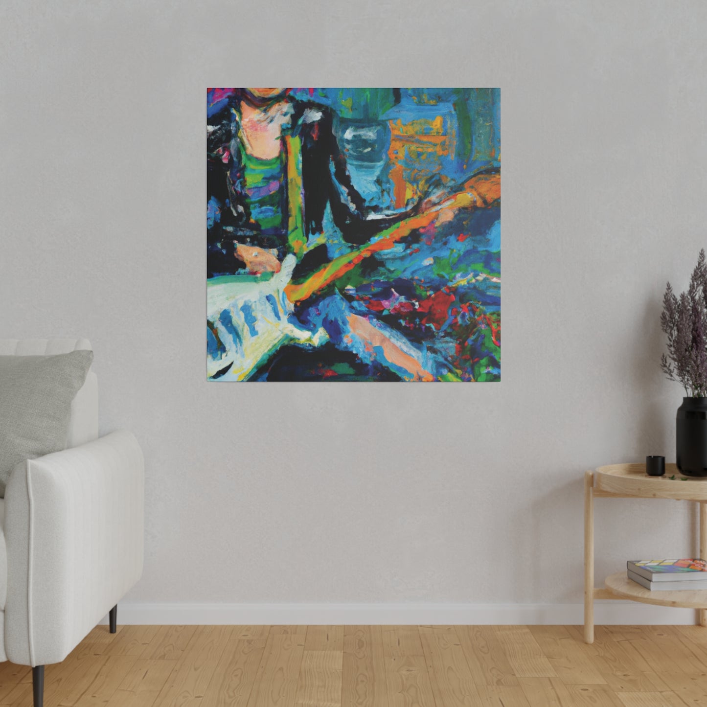 6774A - Rockstar Oil Painting Style Print | Poster | Home Decor | Wall Art | Music Art | Canvas