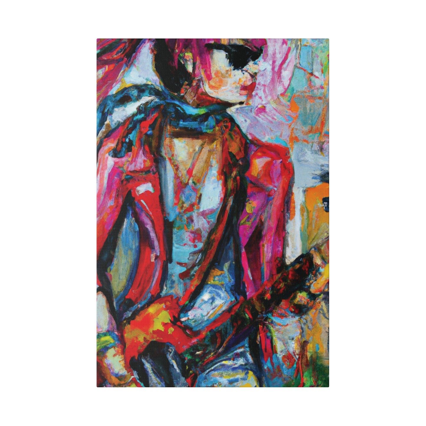 5694F - Rockstar Oil Painting Style Print | Poster | Home Decor | Wall Art | Music Art | Canvas
