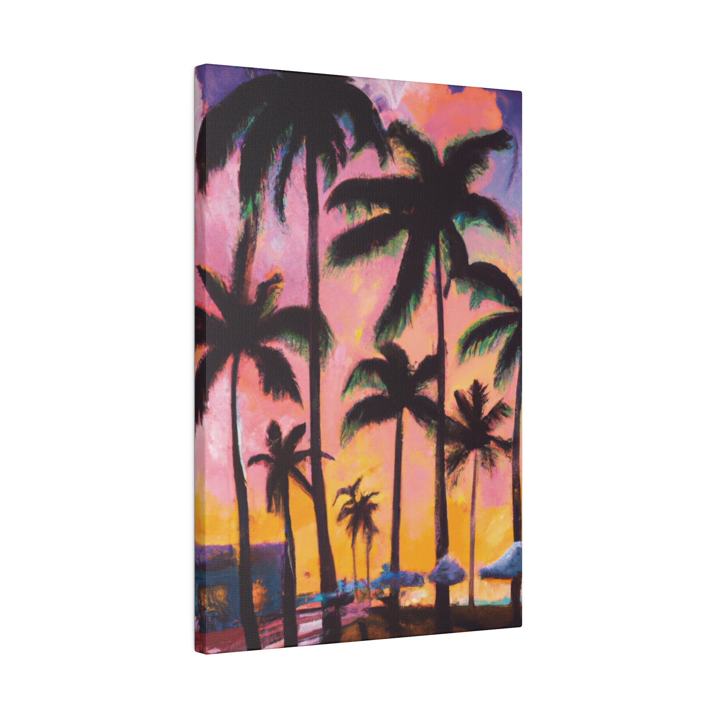 7524X - Miami Beach Sunset Painting Print | Miami | Beach | Sunset | Poster | Home Decor | Wall Art | Canvas