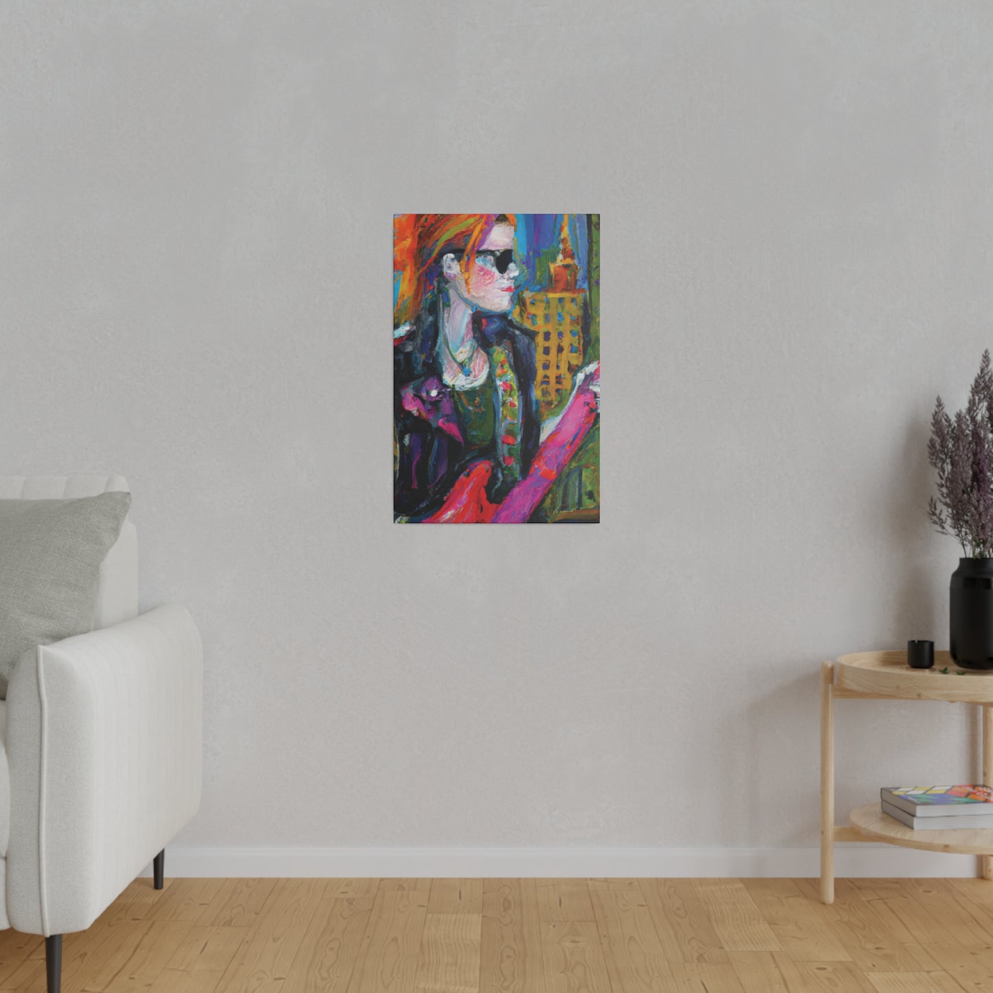 9503W - Rockstar Oil Painting Style Print | Poster | Home Decor | Wall Art | Music Art | Canvas