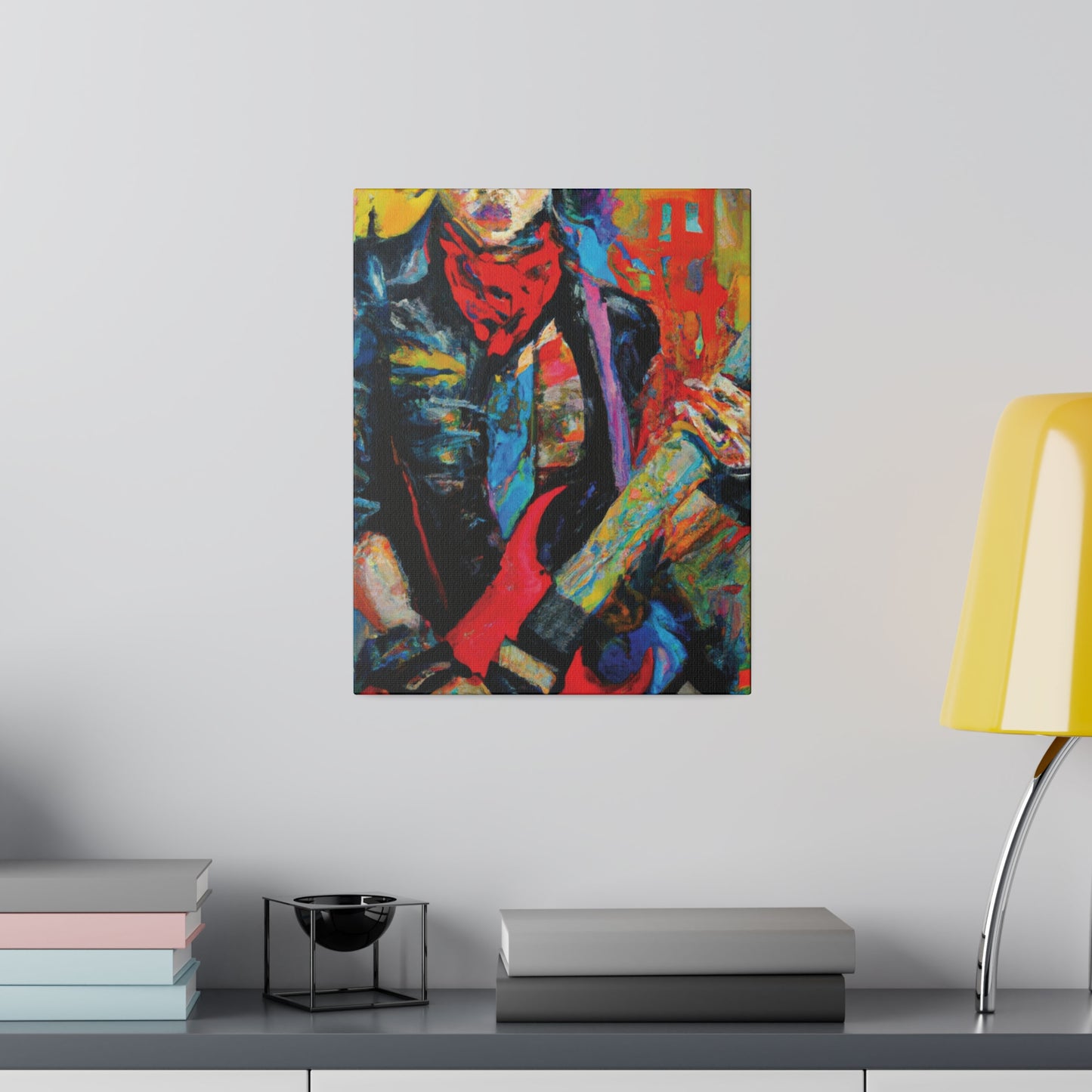 8732A - Rockstar Oil Painting Style Print | Poster | Home Decor | Wall Art | Music Art | Canvas