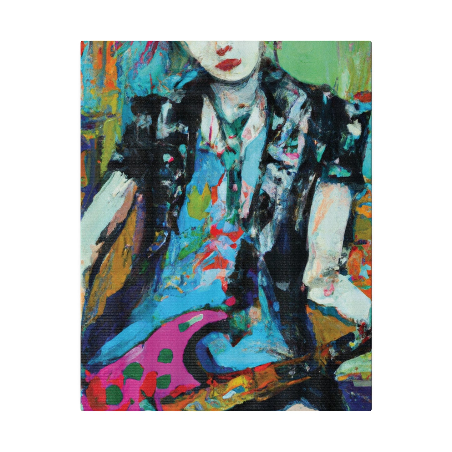 8725A - Rockstar Oil Painting Style Print | Poster | Home Decor | Wall Art | Music Art | Canvas