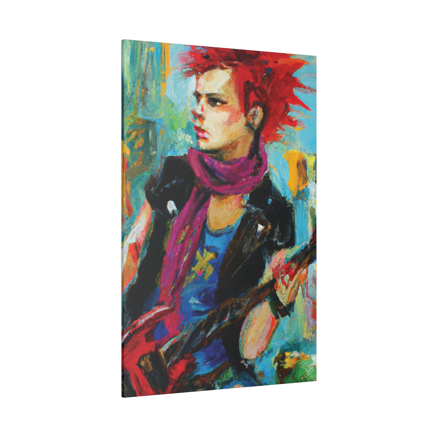 4638X - Rockstar Oil Painting Style Print | Poster | Home Decor | Wall Art | Music Art | Canvas