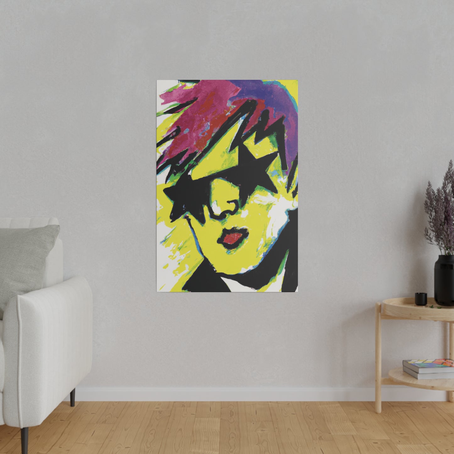 7497H - Rockstar Painting Print | Face | Abstract | Poster | Home Decor | Wall Art | Music Art | Canvas