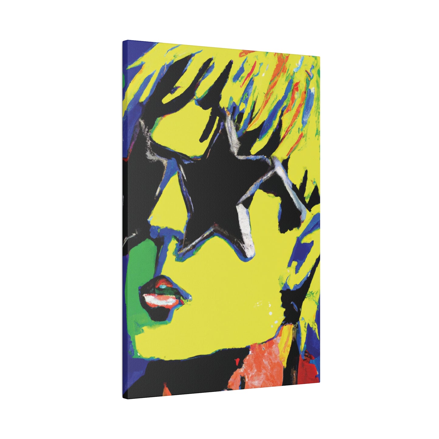 9785T - Rockstar Painting Print | Face | Abstract | Poster | Home Decor | Wall Art | Music Art | Canvas