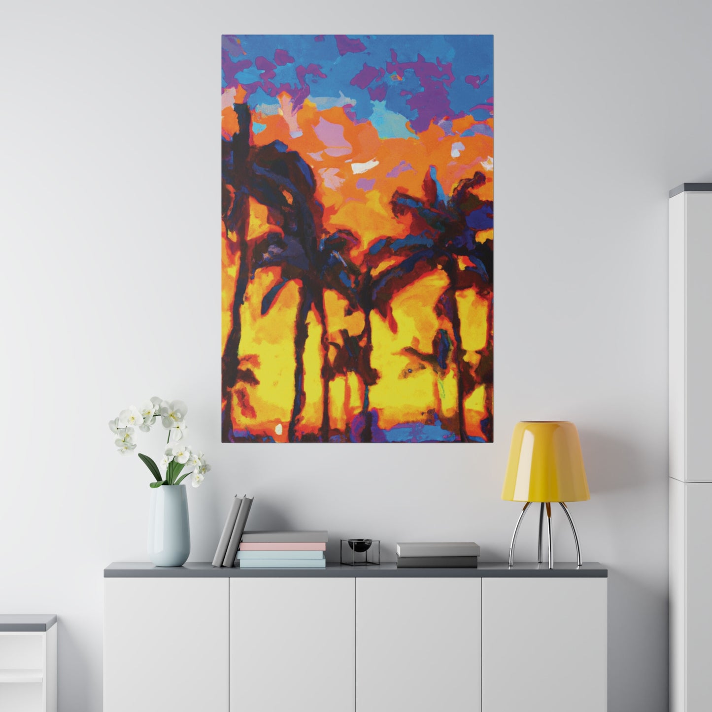 5533Y - Miami Beach Sunset Painting Print | Miami | Beach | Sunset | Poster | Home Decor | Wall Art | Canvas