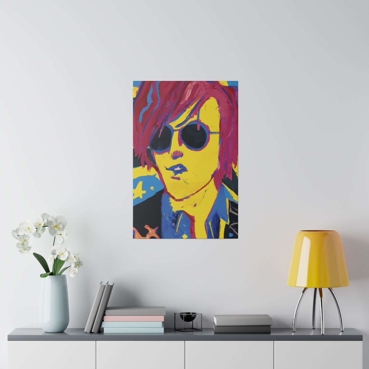 4543H - Rockstar Painting Print | Face | Abstract | Poster | Home Decor | Wall Art | Music Art | Canvas