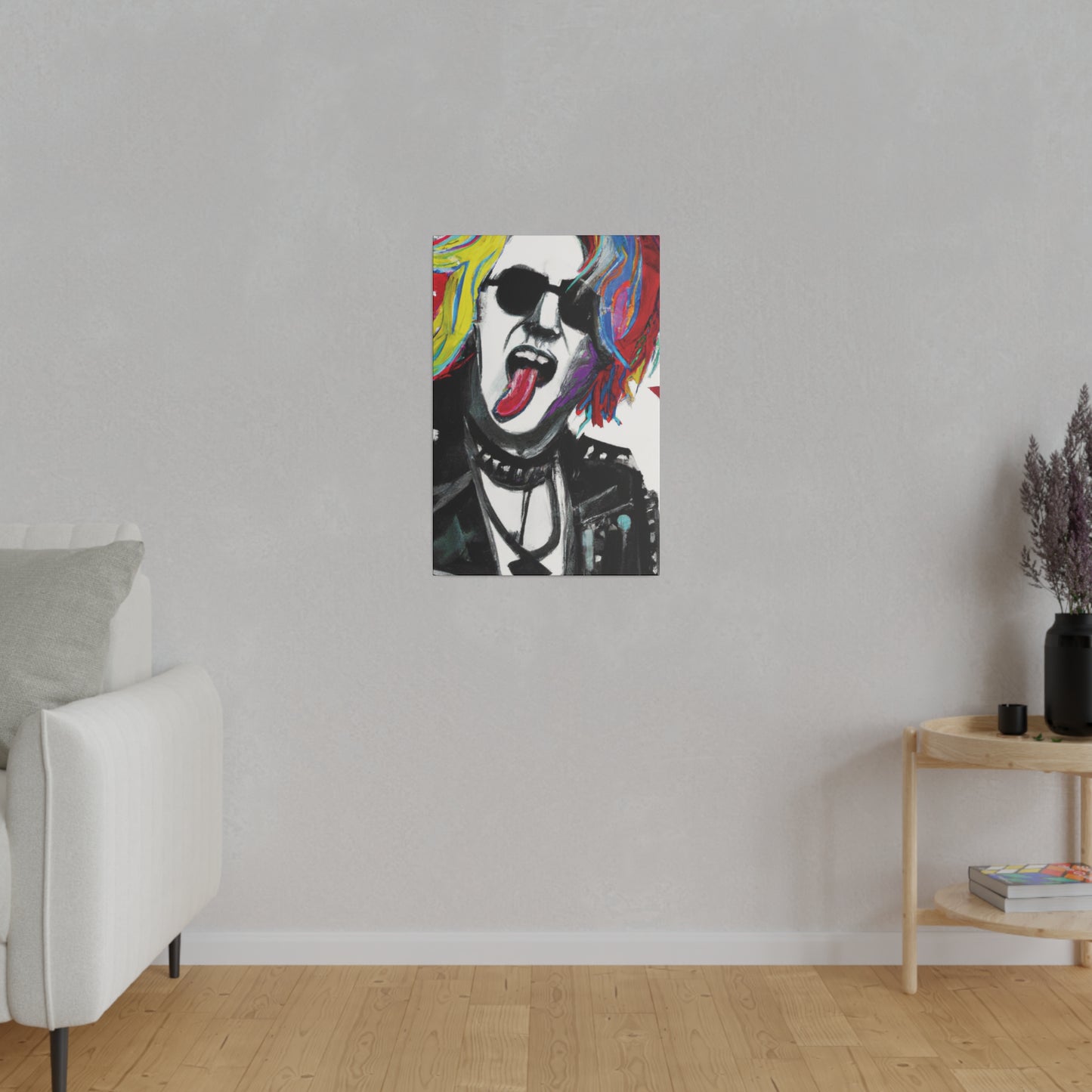 5679K - Rockstar Painting Print | Face | Abstract | Poster | Home Decor | Wall Art | Music Art | Canvas