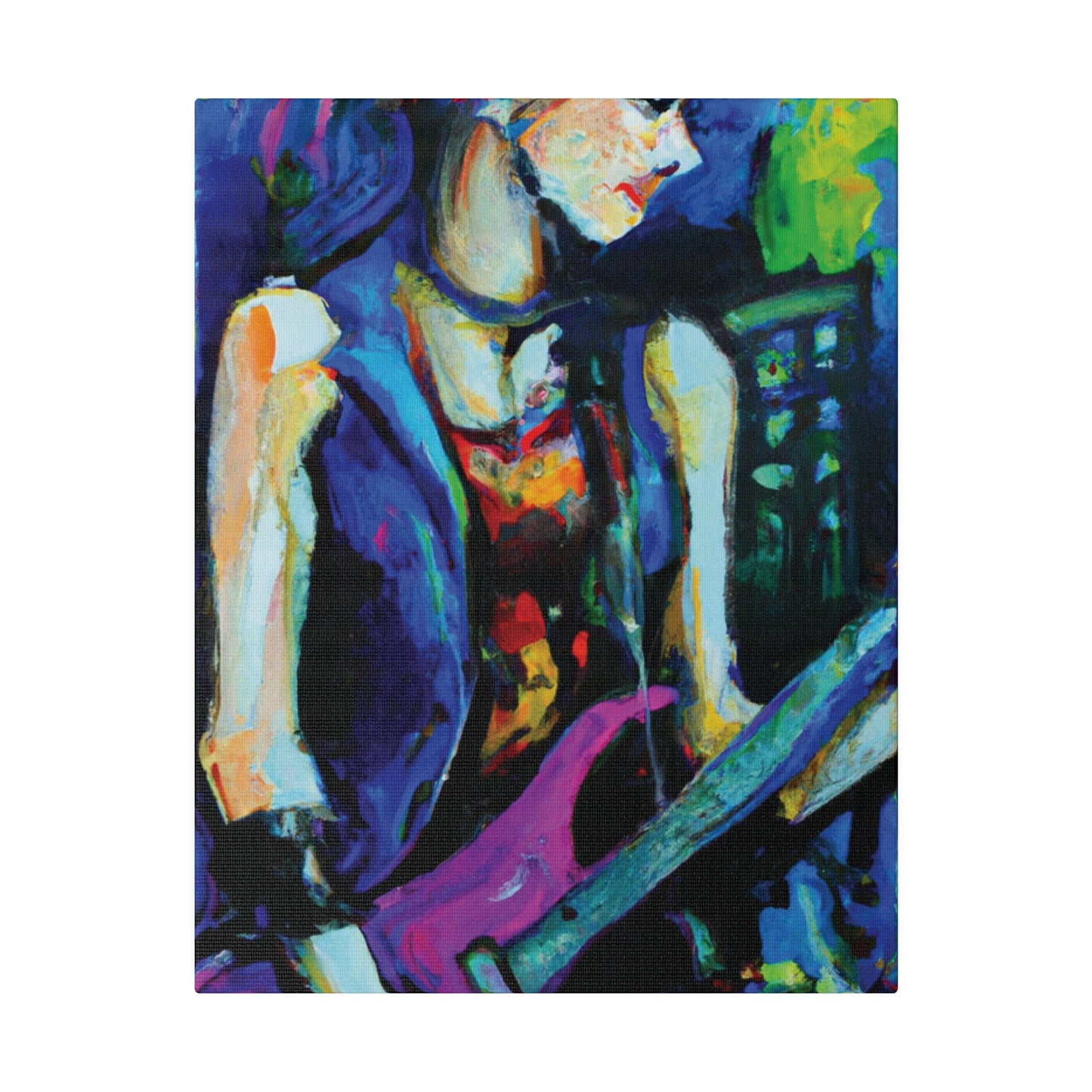 4374G - Rockstar Oil Painting Style Print | Poster | Home Decor | Wall Art | Music Art | Canvas