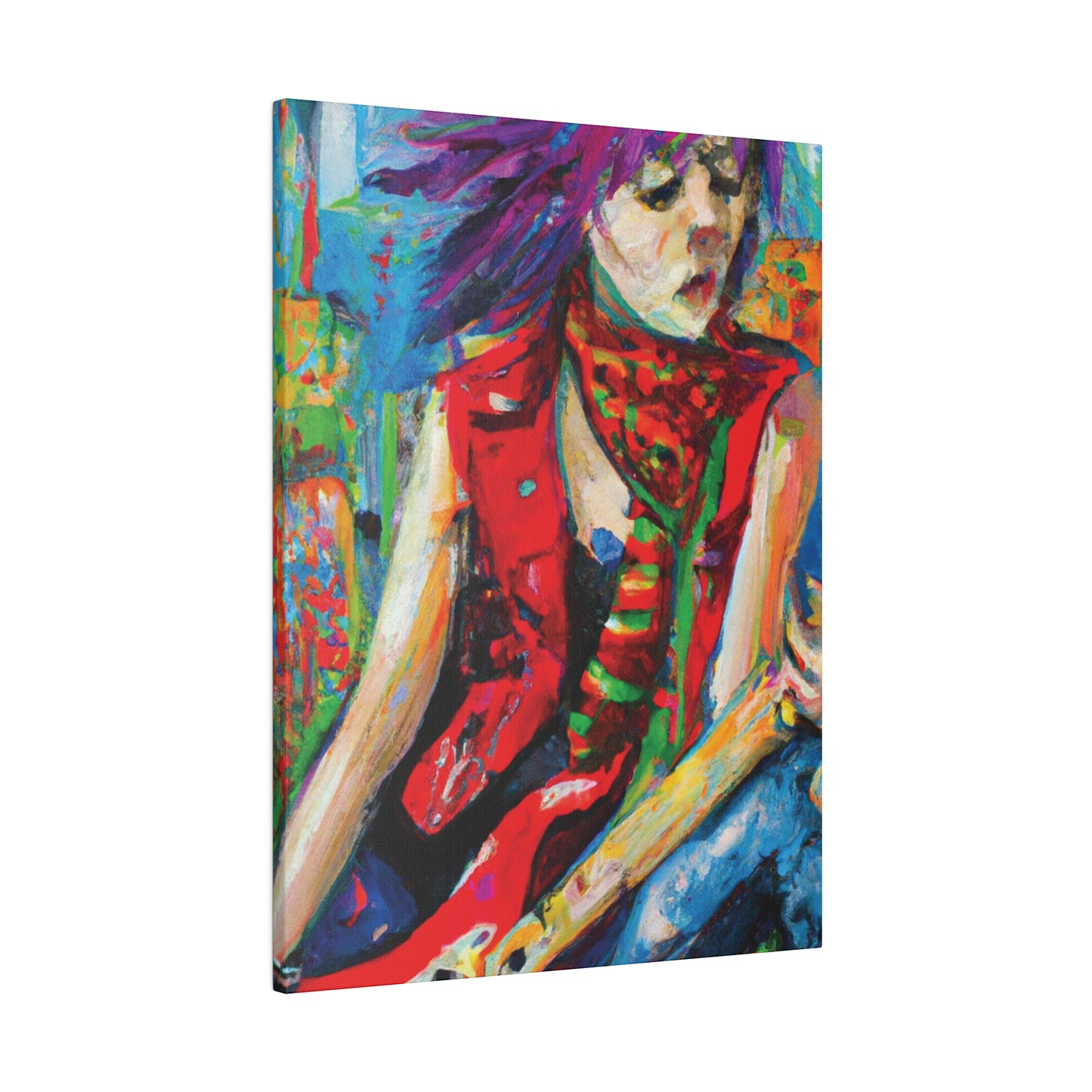 6732Q - Rockstar Oil Painting Style Print | Poster | Home Decor | Wall Art | Music Art | Canvas