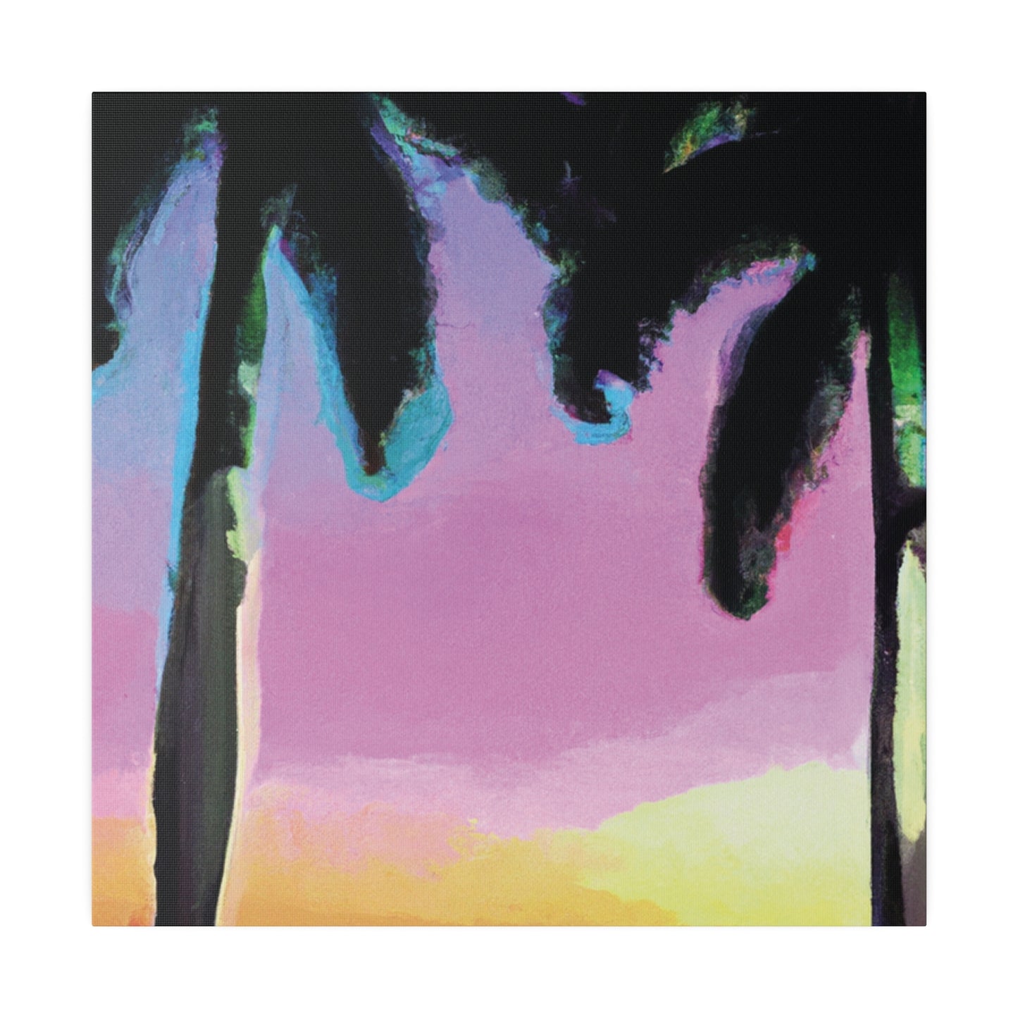 8491N - Miami Beach Sunset Painting Print | Miami | Beach | Sunset | Poster | Home Decor | Wall Art | Canvas