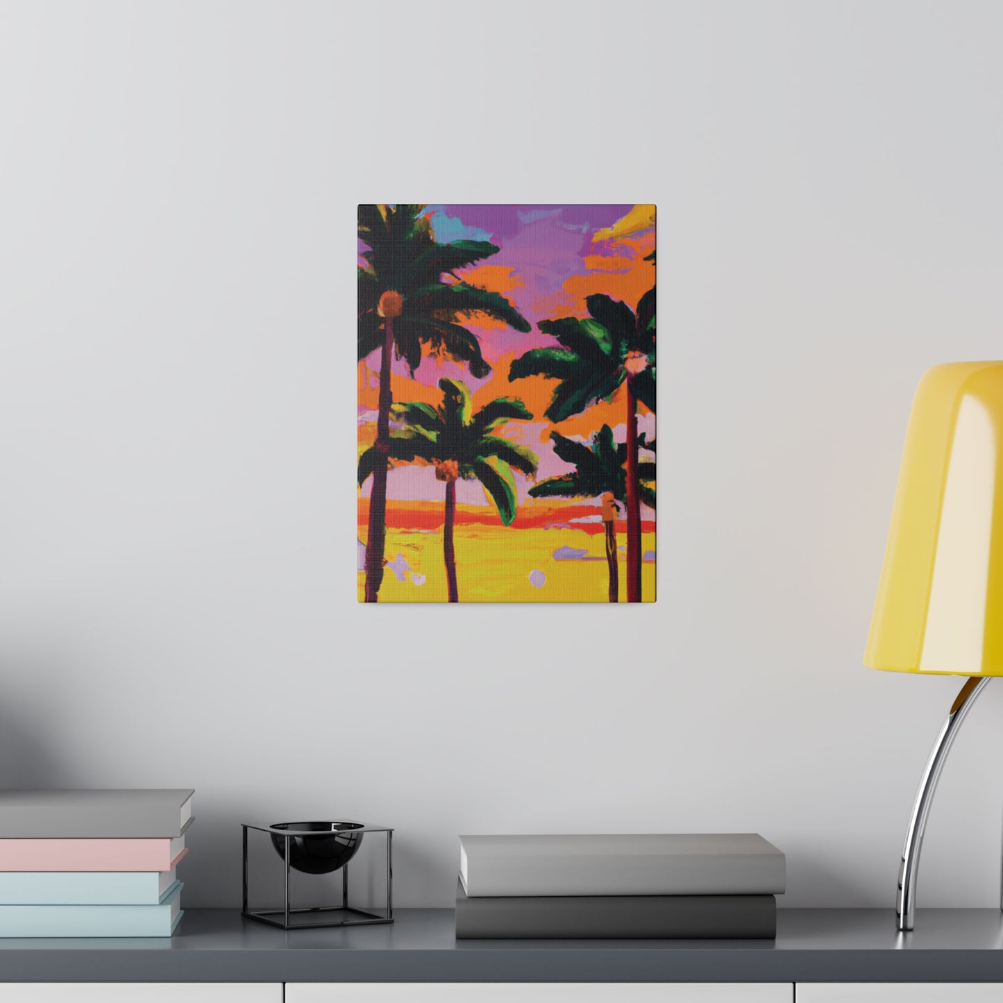 4389A - Miami Beach Sunset Painting Print | Miami | Beach | Sunset | Poster | Home Decor | Wall Art | Canvas