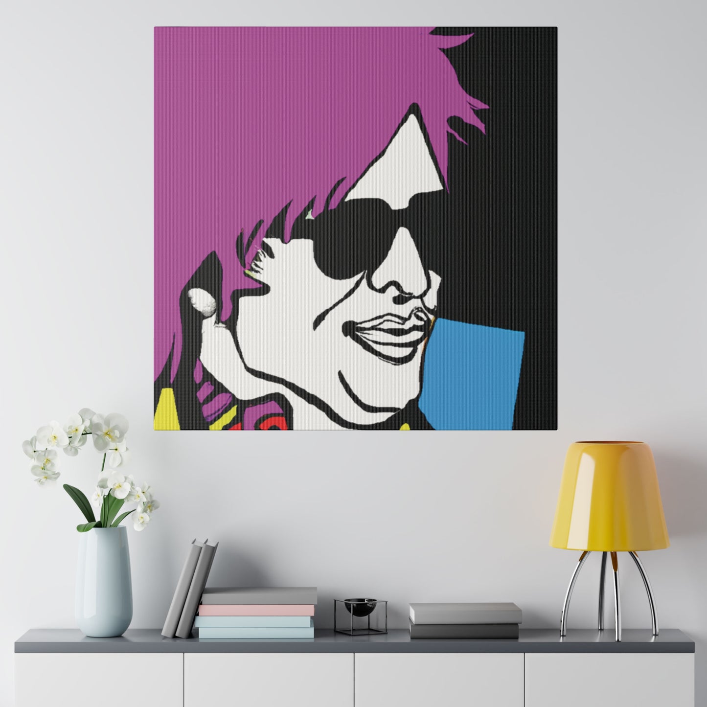 5182H - Rockstar Painting Print | Face | Abstract | Poster | Home Decor | Wall Art | Music Art | Canvas