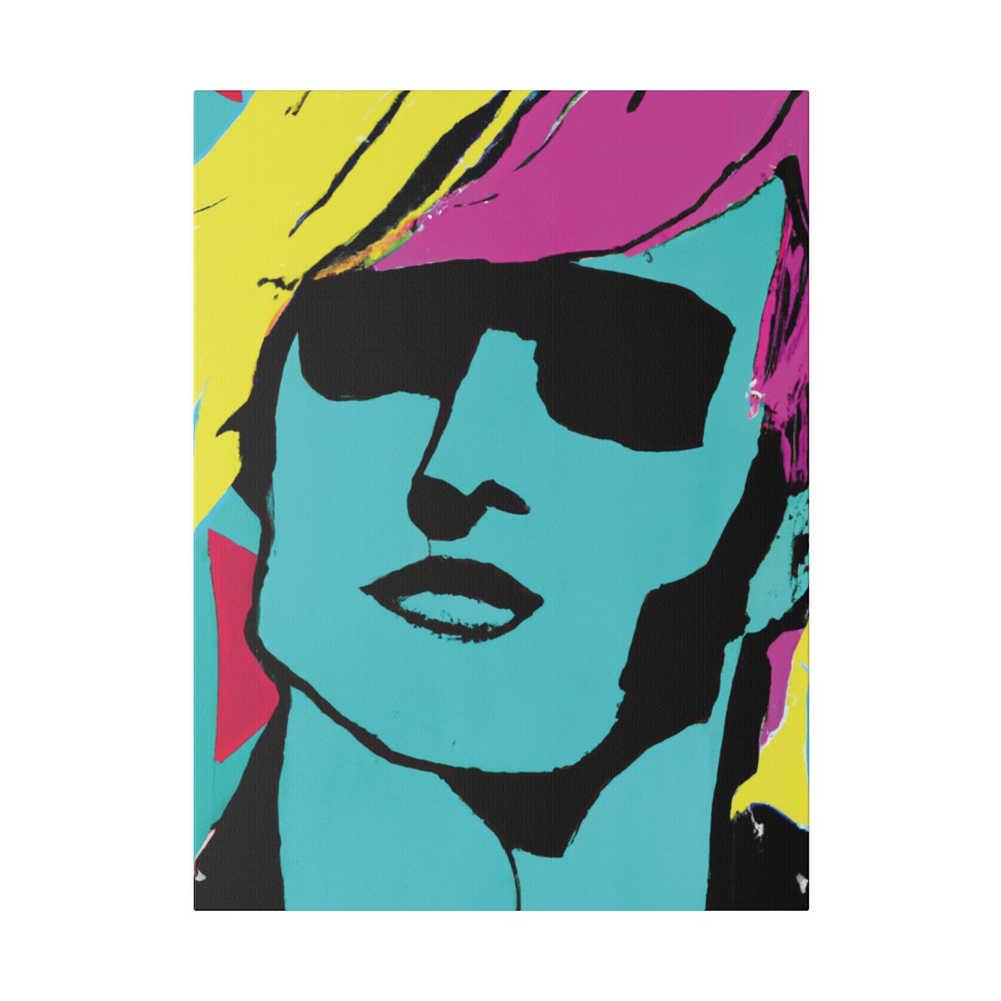 8753H - Rockstar Painting Print | Face | Abstract | Poster | Home Decor | Wall Art | Music Art | Canvas