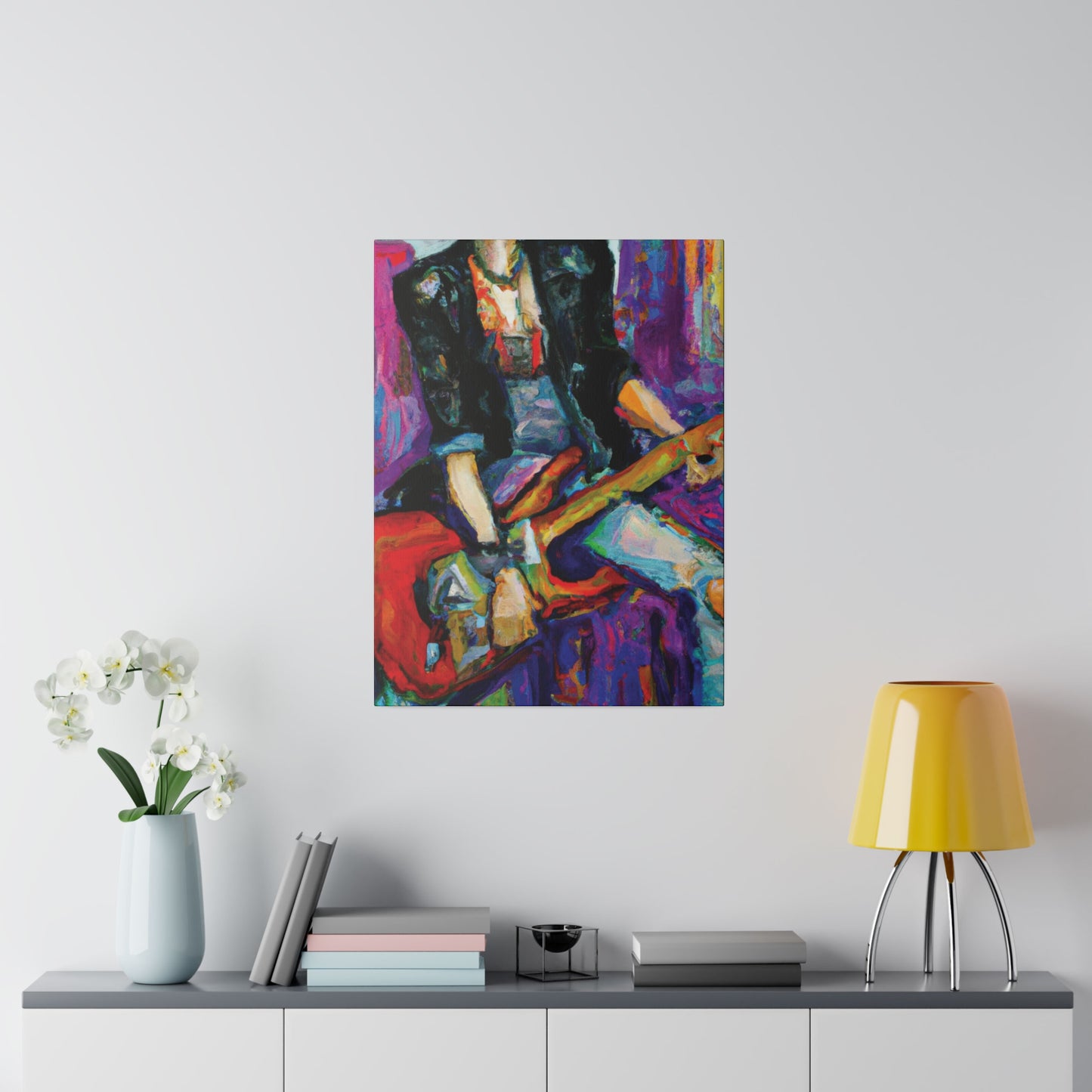 6268K - Rockstar Oil Painting Style Print | Poster | Home Decor | Wall Art | Music Art | Canvas