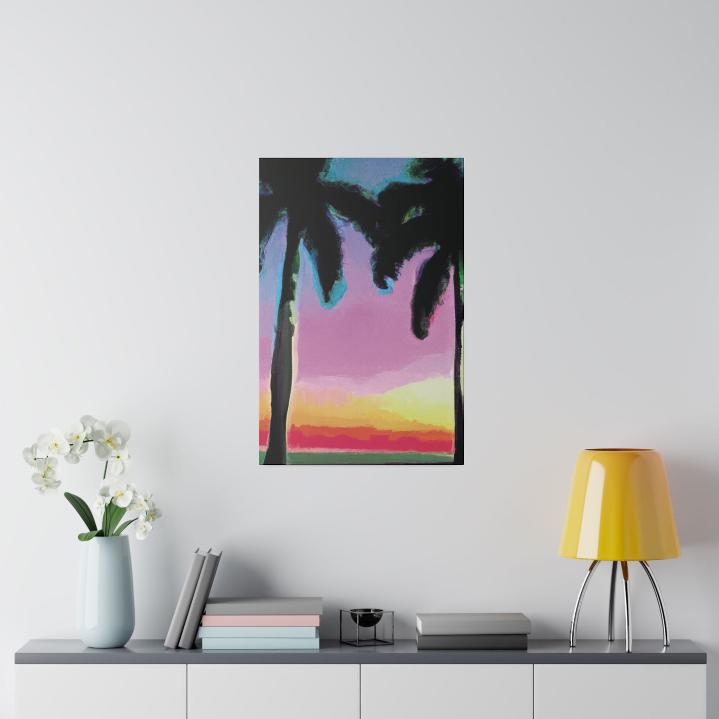 8491N - Miami Beach Sunset Painting Print | Miami | Beach | Sunset | Poster | Home Decor | Wall Art | Canvas