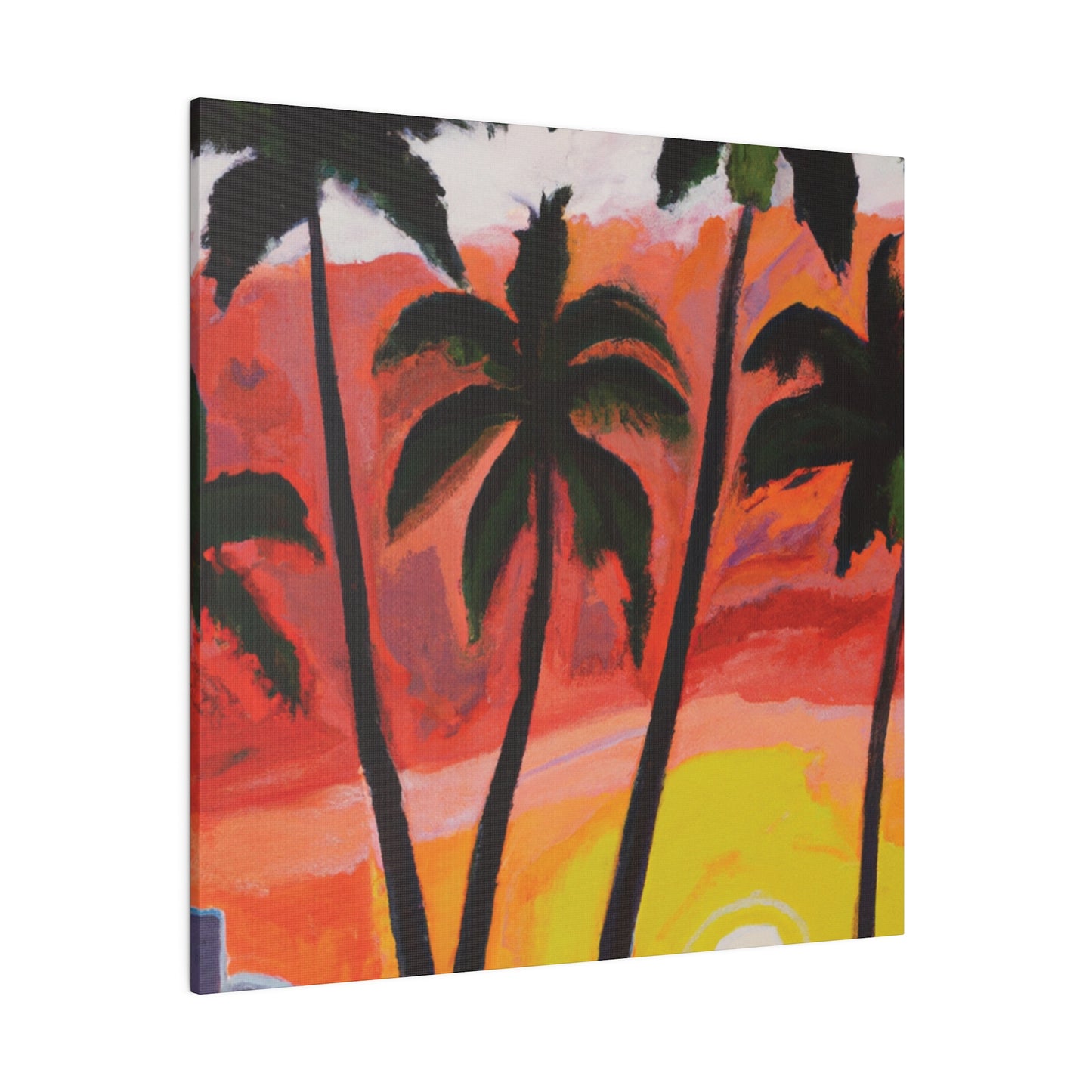 3556V - Miami Beach Sunset Painting Print | Miami | Beach | Sunset | Poster | Home Decor | Wall Art | Canvas