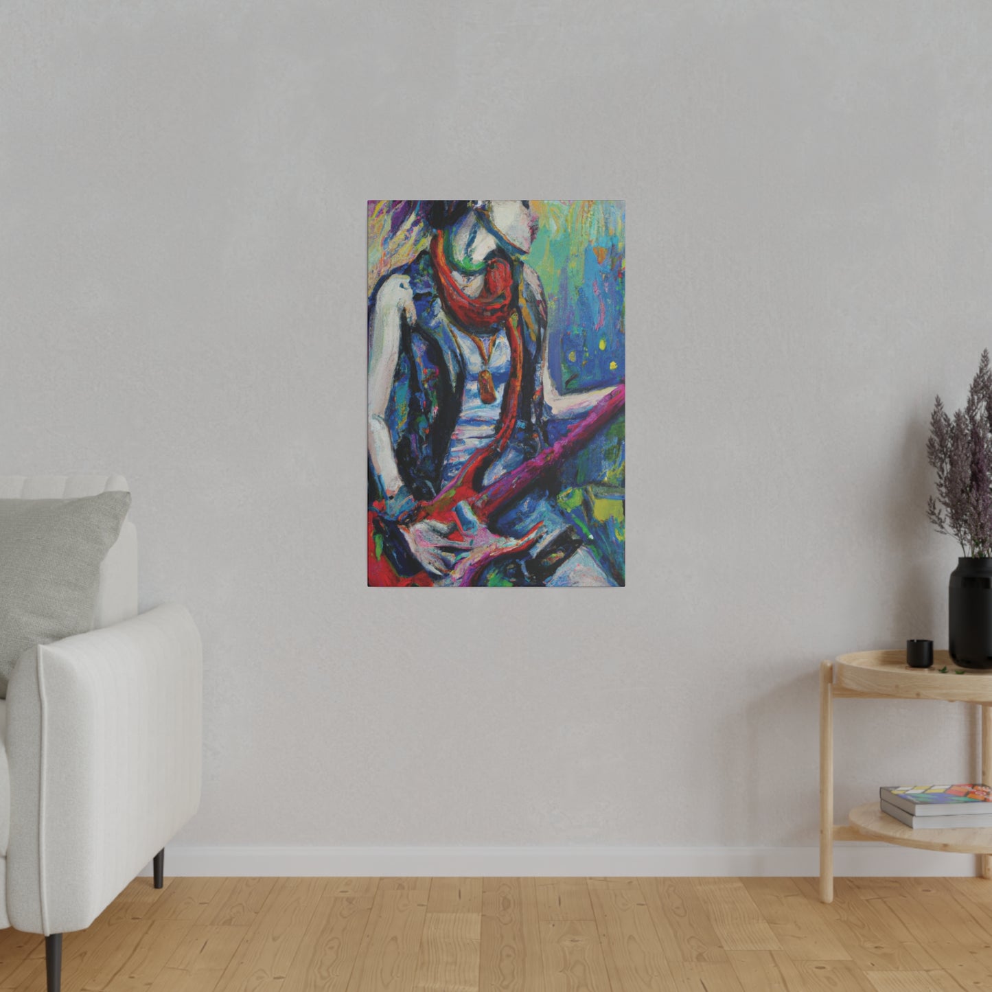 6328G - Rockstar Oil Painting Style Print | Poster | Home Decor | Wall Art | Music Art | Canvas