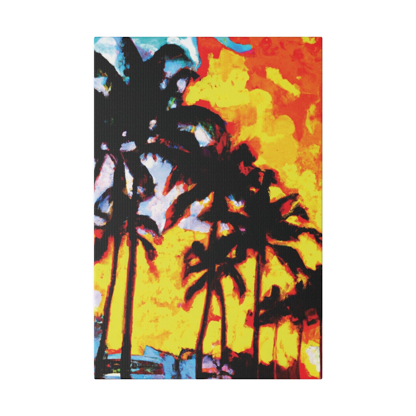 7248Q - Miami Beach Sunset Painting Print | Miami | Beach | Sunset | Poster | Home Decor | Wall Art | Canvas