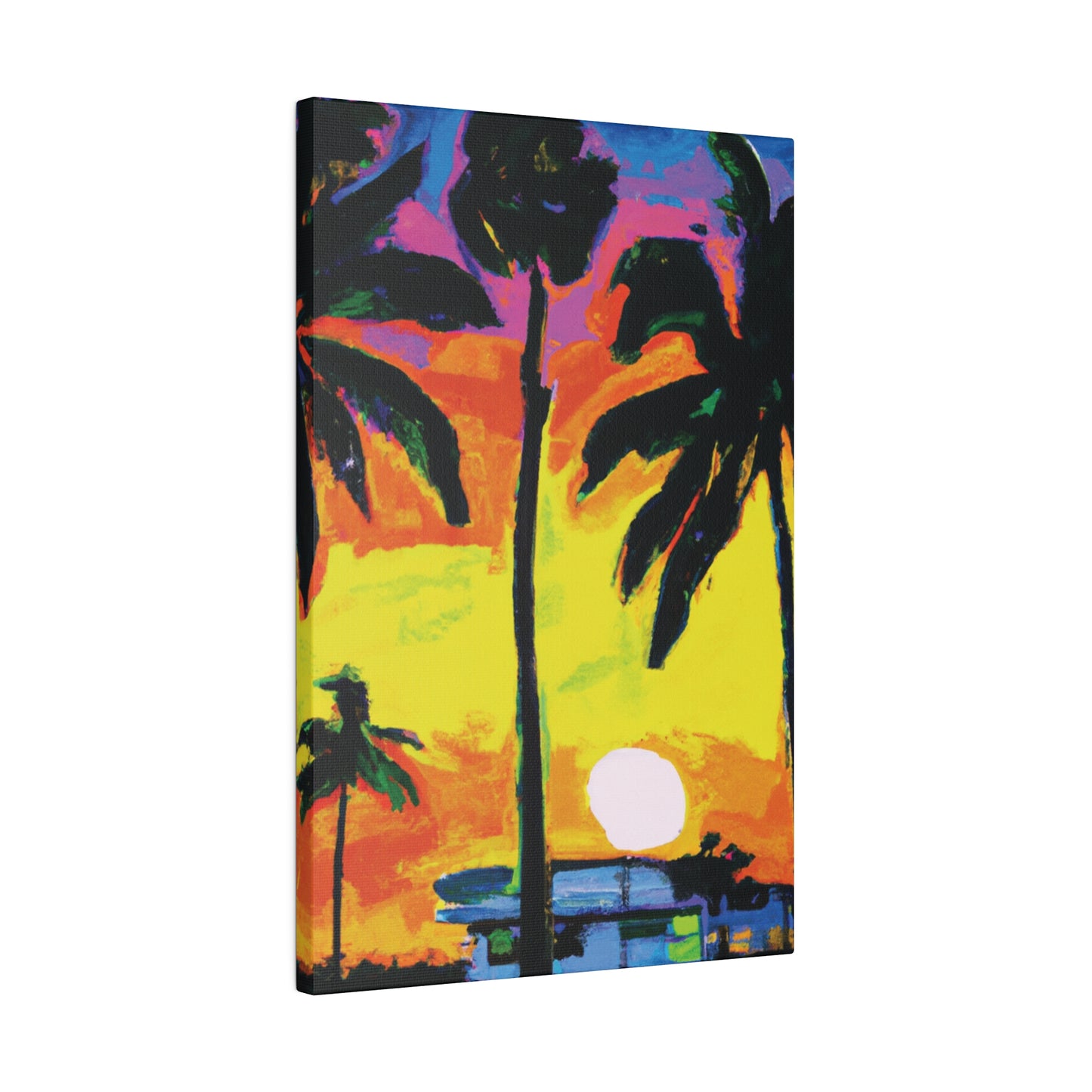 5285D - Miami Beach Sunset Painting Print | Miami | Beach | Sunset | Poster | Home Decor | Wall Art | Canvas