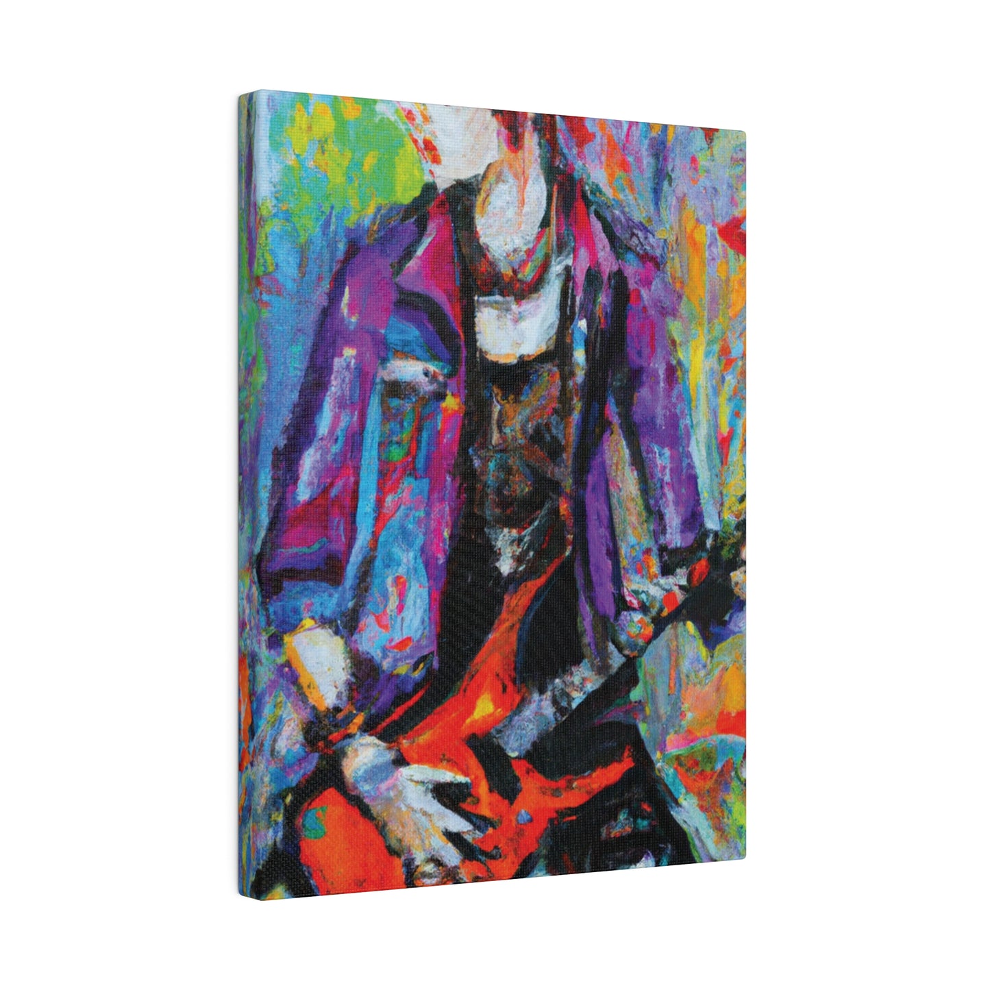 3123Q - Rockstar Oil Painting Style Print | Poster | Home Decor | Wall Art | Music Art | Canvas