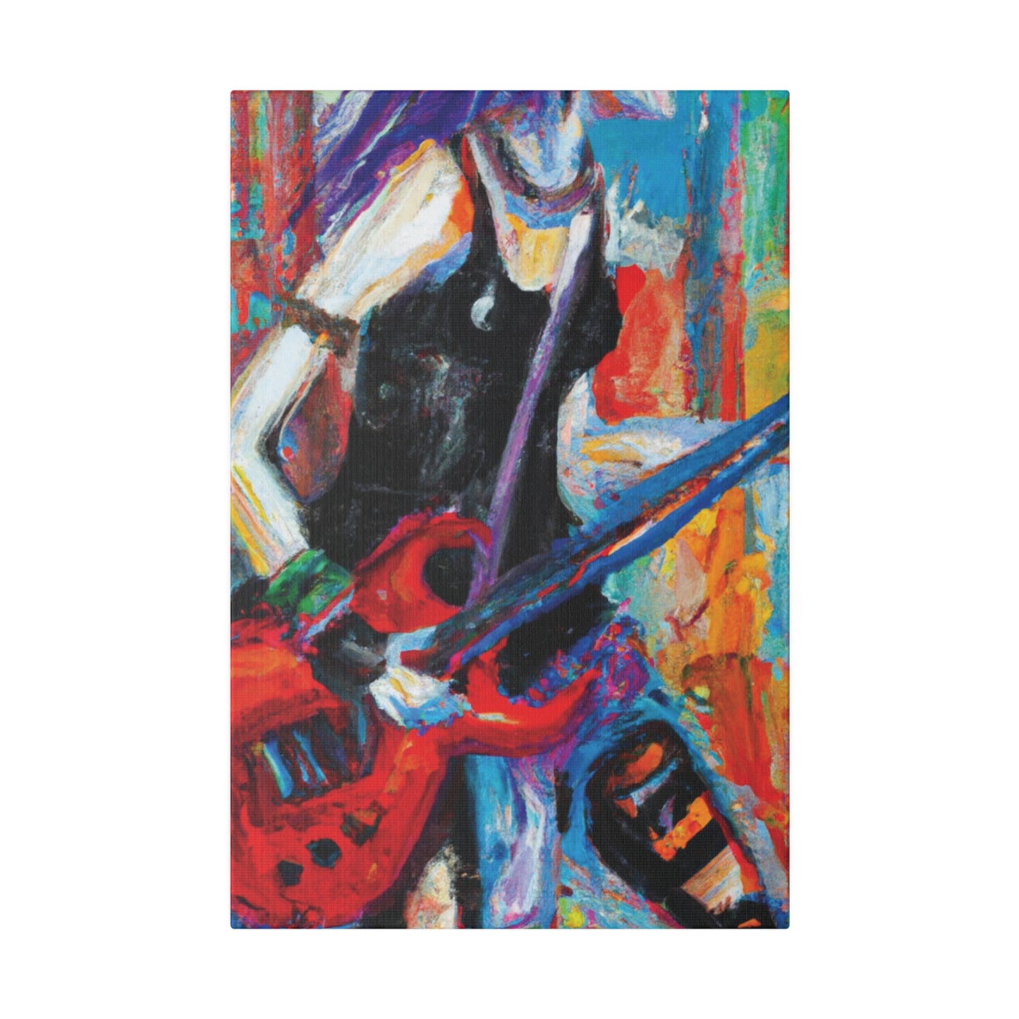 7384Q - Rockstar Oil Painting Style Print | Poster | Home Decor | Wall Art | Music Art | Canvas