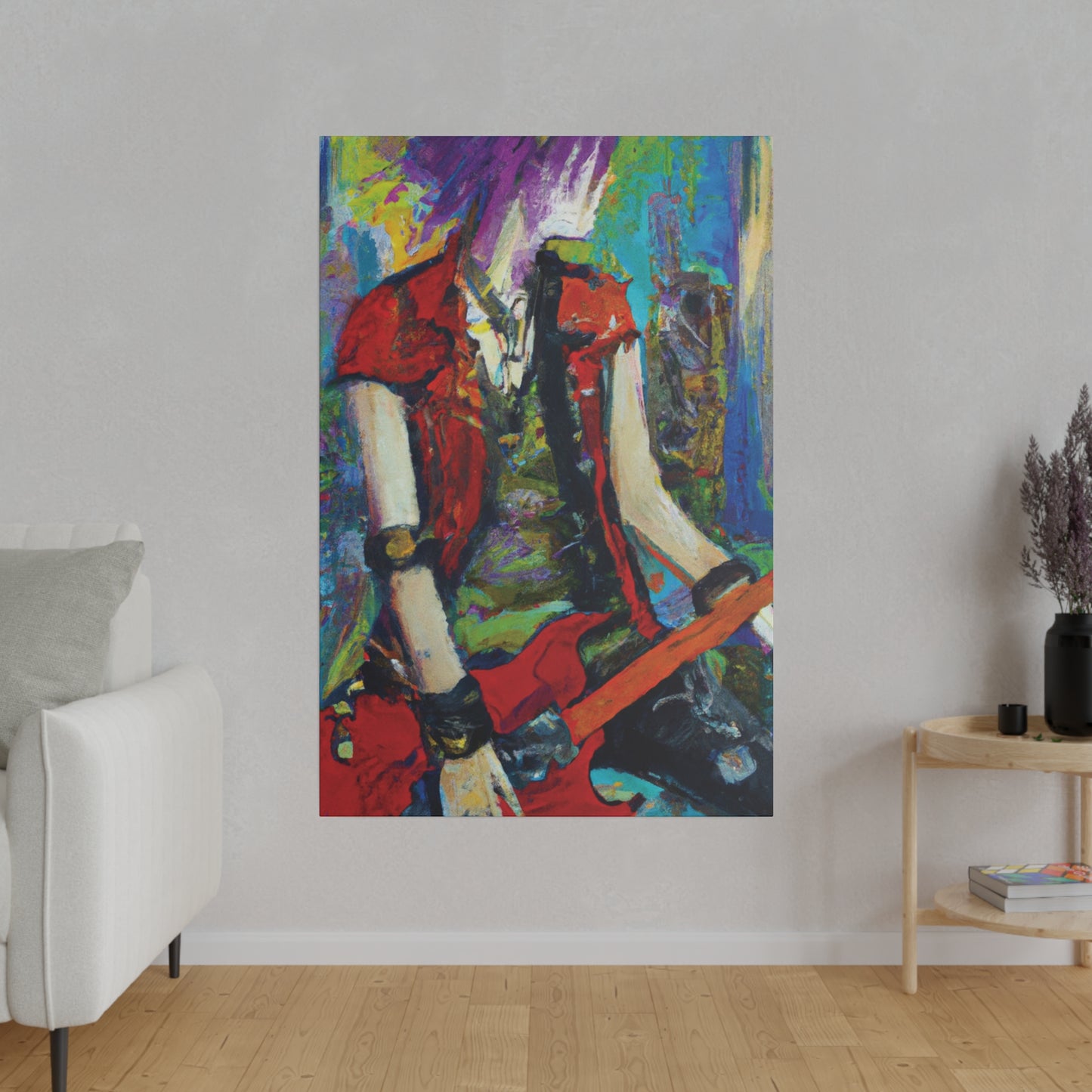 2205O - Rockstar Oil Painting Style Print | Poster | Home Decor | Wall Art | Music Art | Canvas