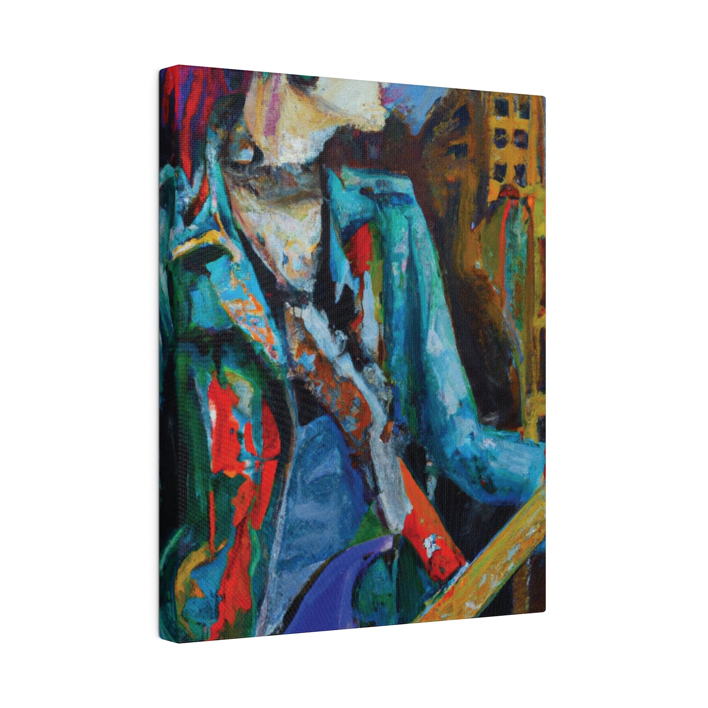 8911G - Rockstar Oil Painting Style Print | Poster | Home Decor | Wall Art | Music Art | Canvas