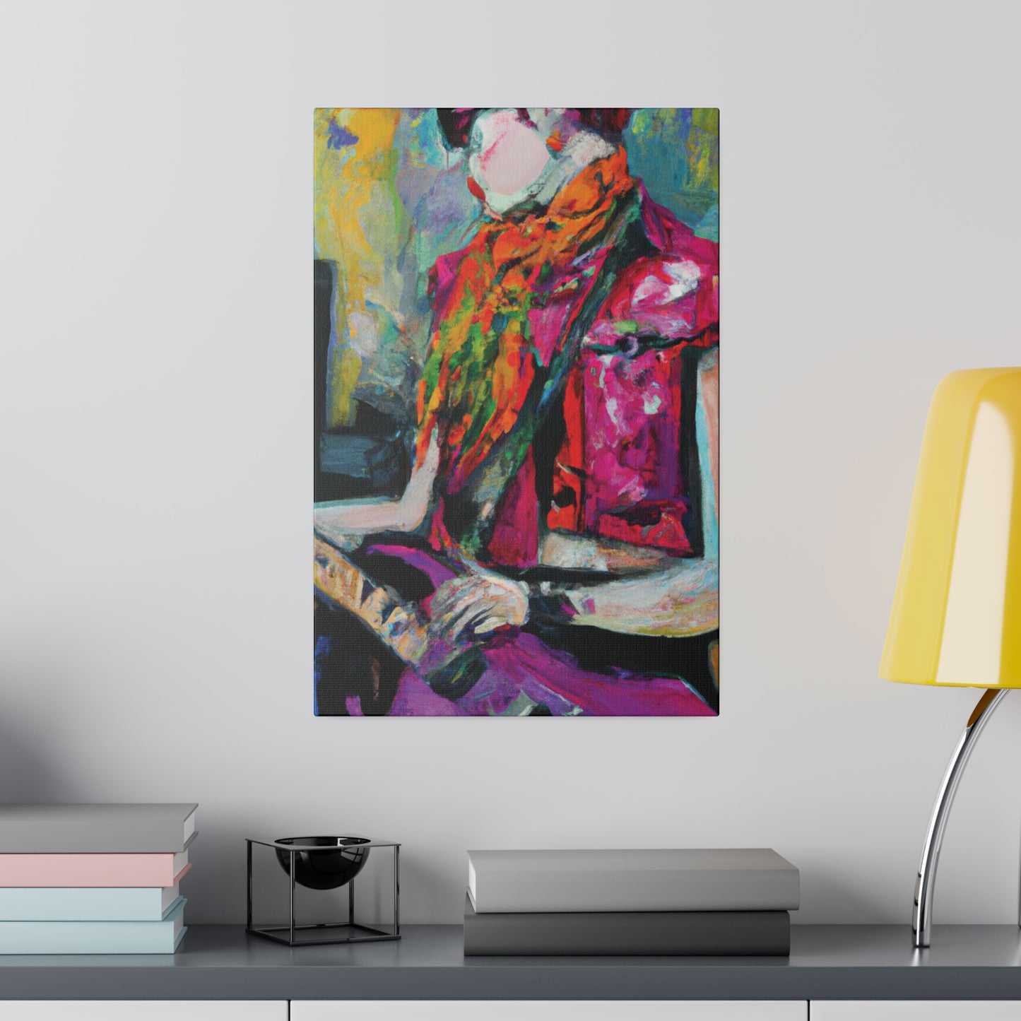 9053L - Rockstar Oil Painting Style Print | Poster | Home Decor | Wall Art | Music Art | Canvas