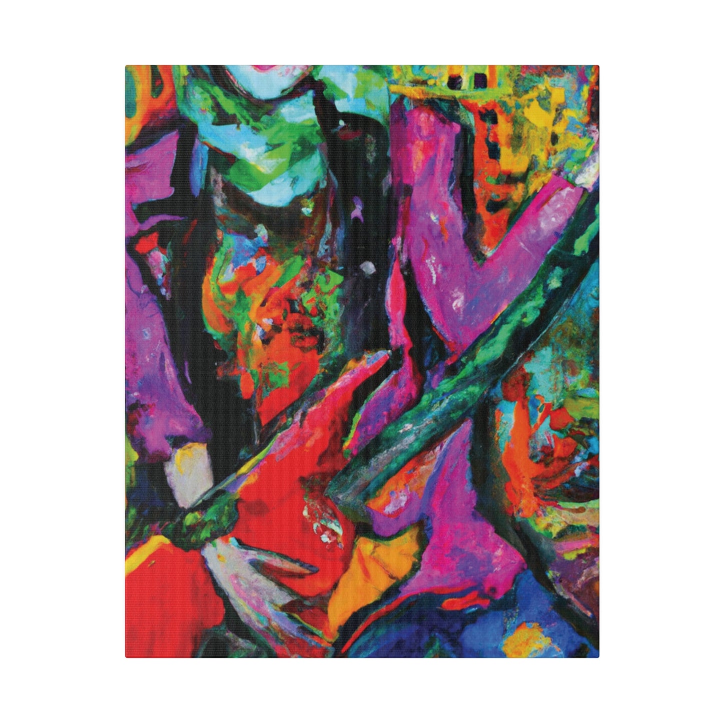 3861D - Rockstar Oil Painting Style Print | Poster | Home Decor | Wall Art | Music Art | Canvas