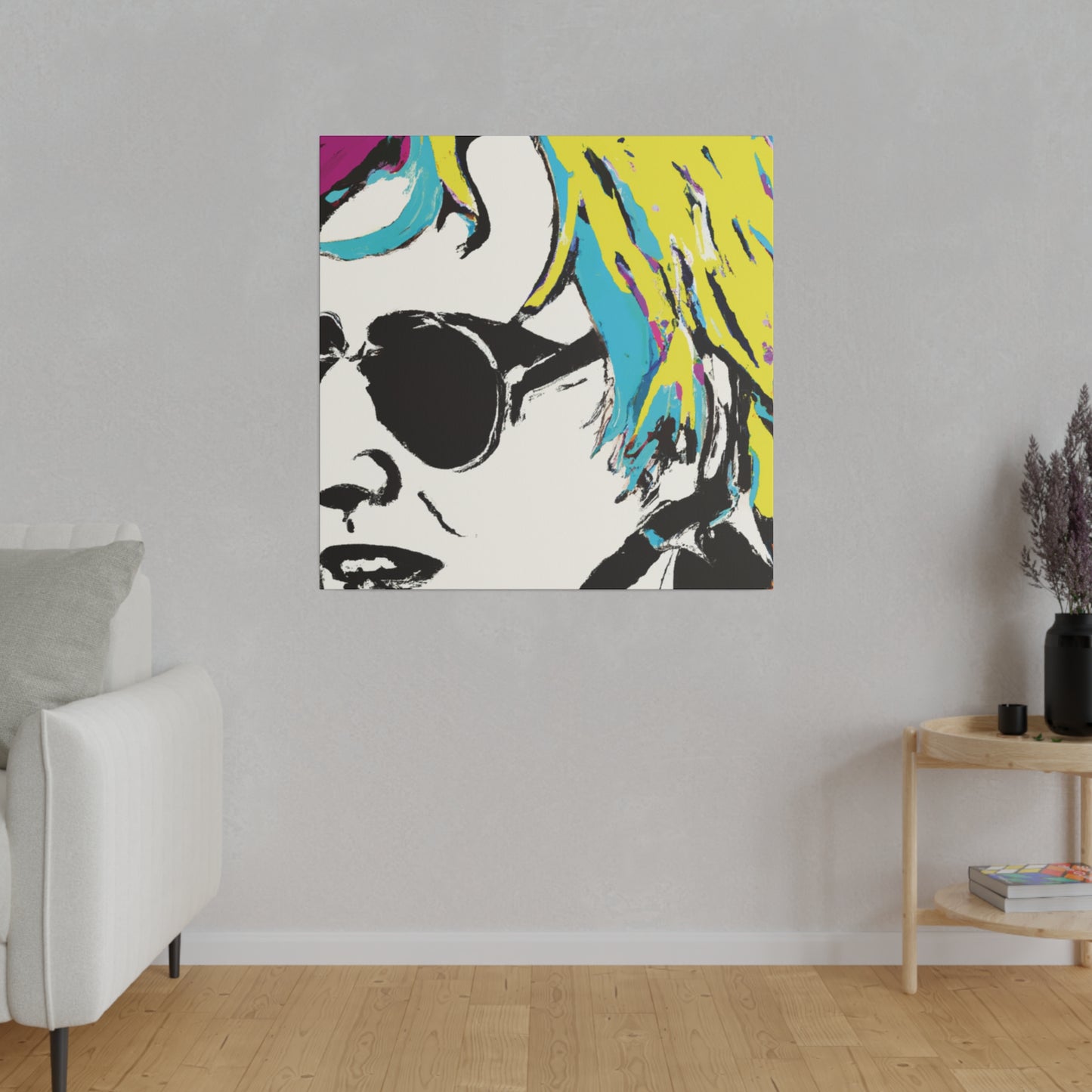 3921R - Rockstar Painting Print | Face | Abstract | Poster | Home Decor | Wall Art | Music Art | Canvas