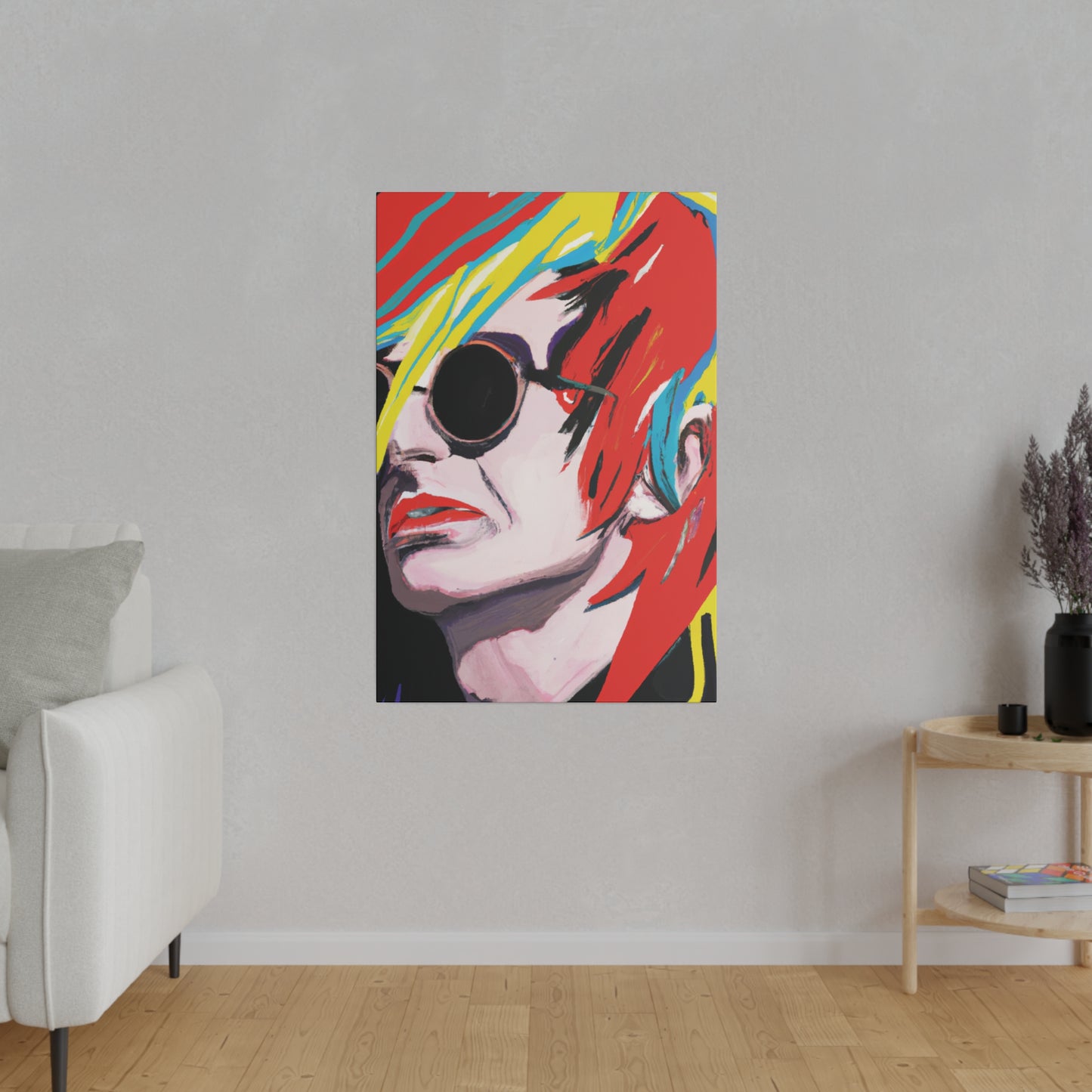 9573V - Rockstar Painting Print | Face | Abstract | Poster | Home Decor | Wall Art | Music Art | Canvas