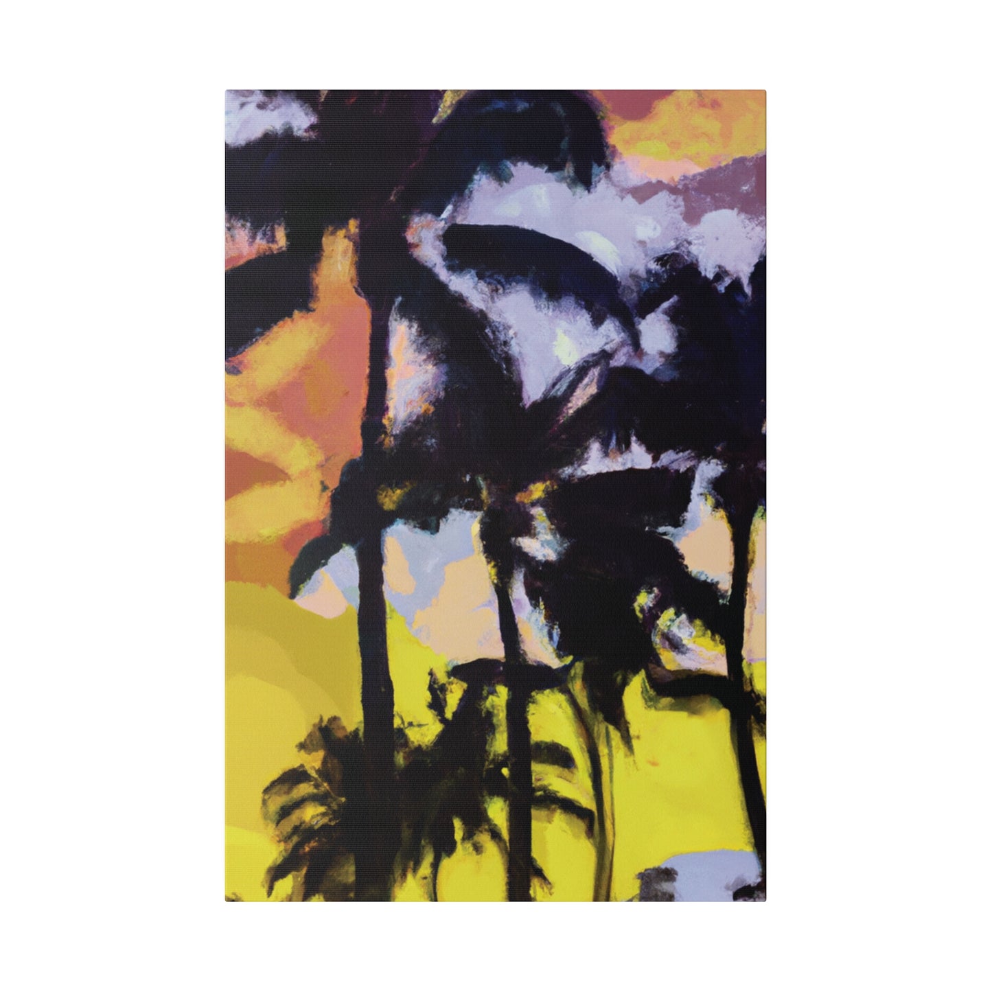 3753W - Miami Beach Sunset Painting Print | Miami | Beach | Sunset | Poster | Home Decor | Wall Art | Canvas
