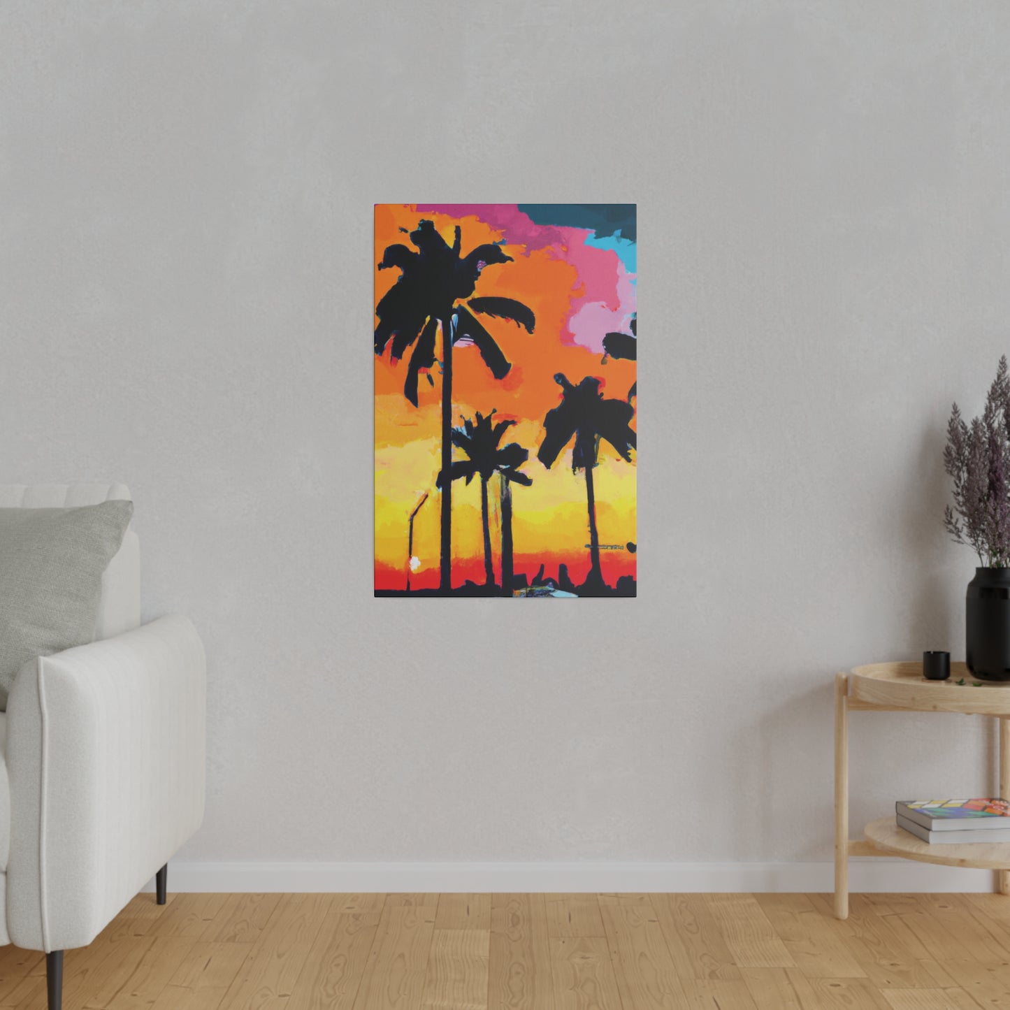 2956A - Miami Beach Sunset Painting Print | Miami | Beach | Sunset | Poster | Home Decor | Wall Art | Canvas