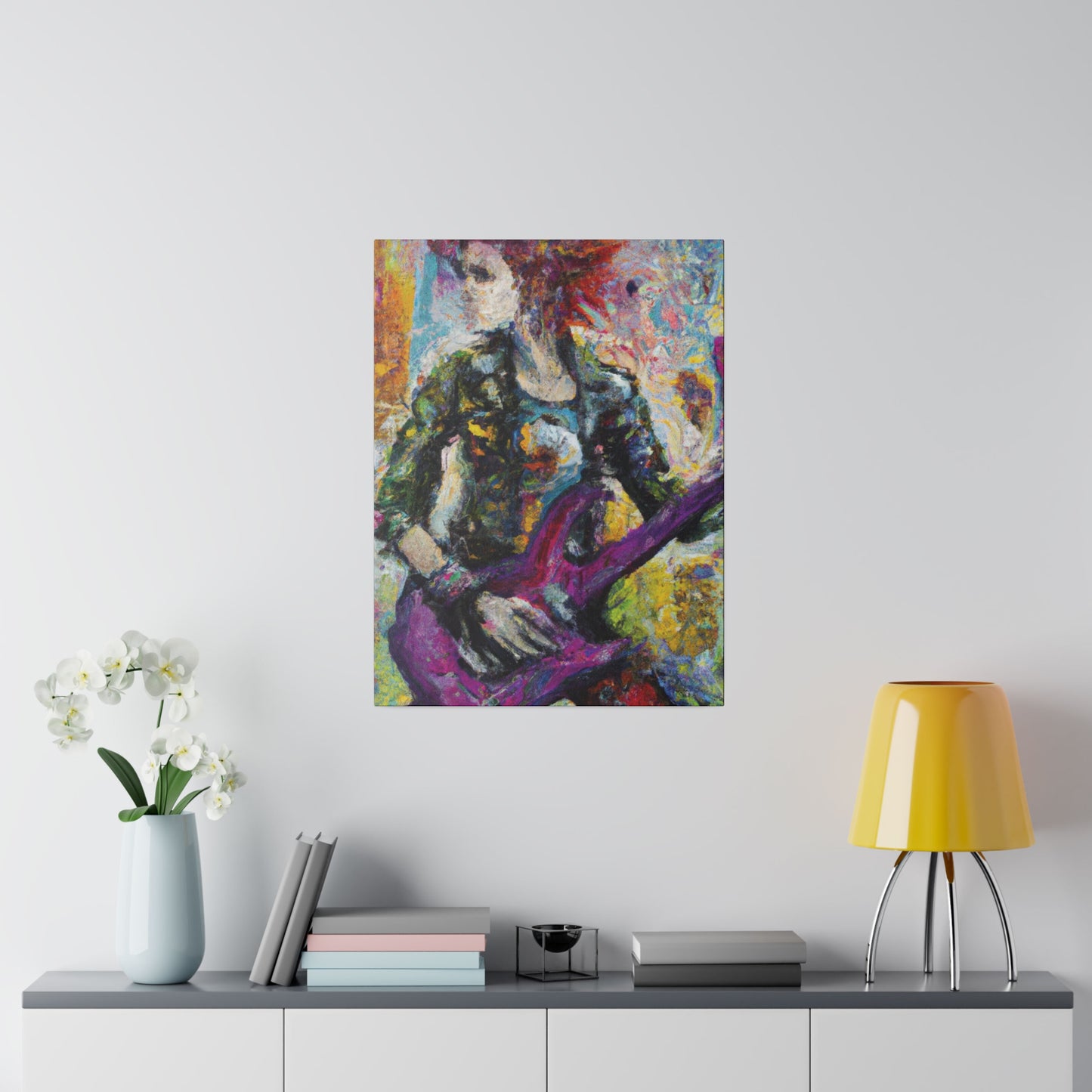 5487U - Rockstar Oil Painting Style Print | Poster | Home Decor | Wall Art | Music Art | Canvas