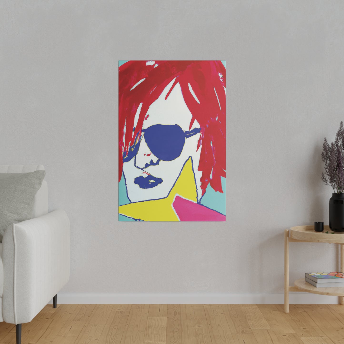 5681B - Rockstar Painting Print | Face | Abstract | Poster | Home Decor | Wall Art | Music Art | Canvas