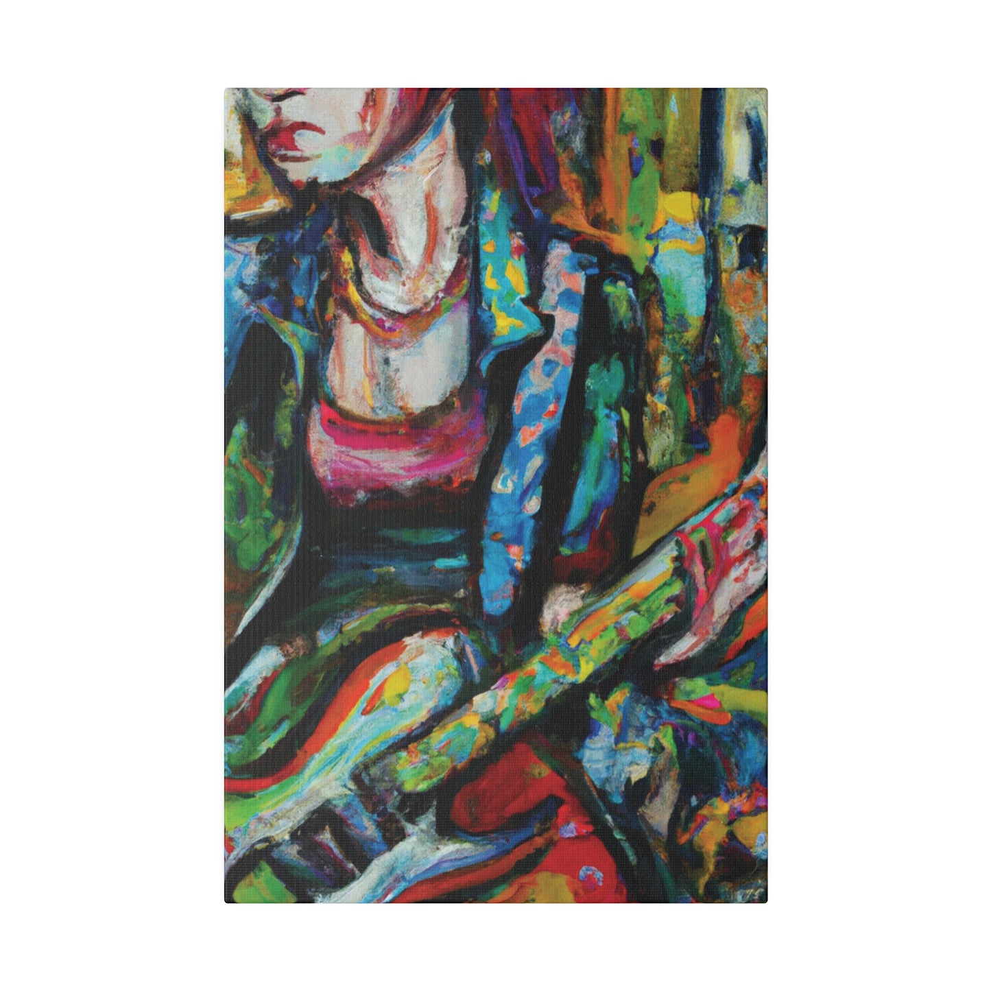 5376X - Rockstar Oil Painting Style Print | Poster | Home Decor | Wall Art | Music Art | Canvas