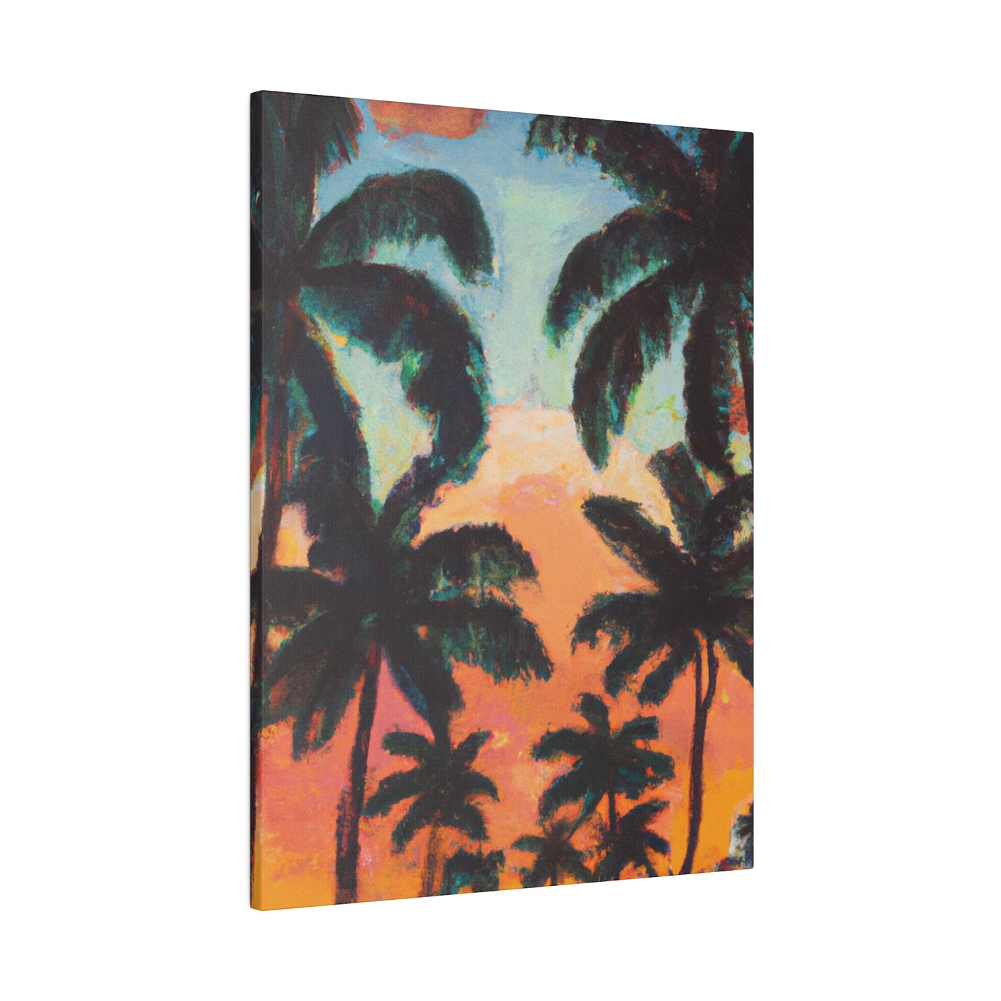 2854A - Miami Beach Sunset Painting Print | Miami | Beach | Sunset | Poster | Home Decor | Wall Art | Canvas