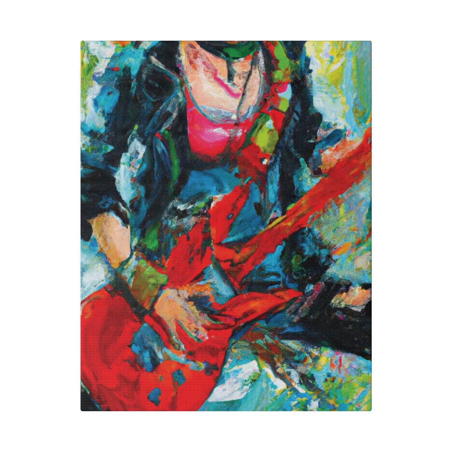 7746Y - Rockstar Oil Painting Style Print | Poster | Home Decor | Wall Art | Music Art | Canvas