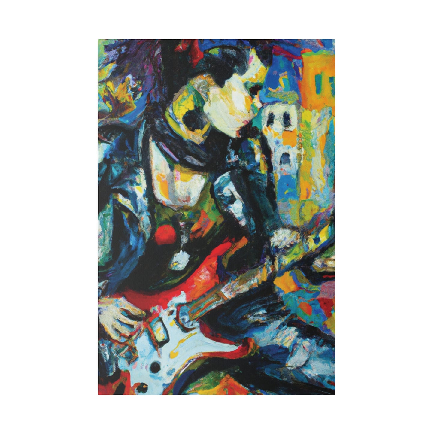 7547K - Rockstar Oil Painting Style Print | Poster | Home Decor | Wall Art | Music Art | Canvas