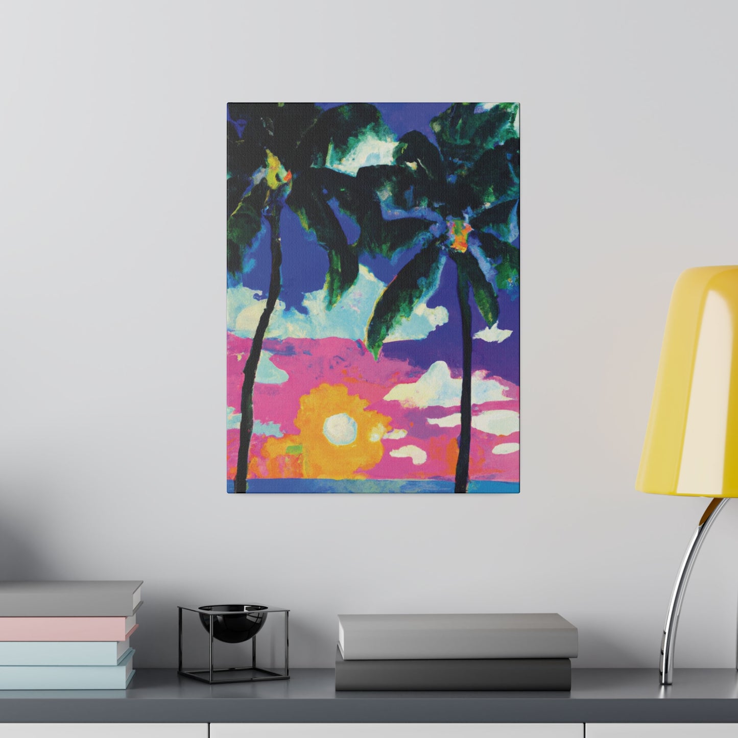 1951V - Miami Beach Sunset Painting Print | Miami | Beach | Sunset | Poster | Home Decor | Wall Art | Canvas