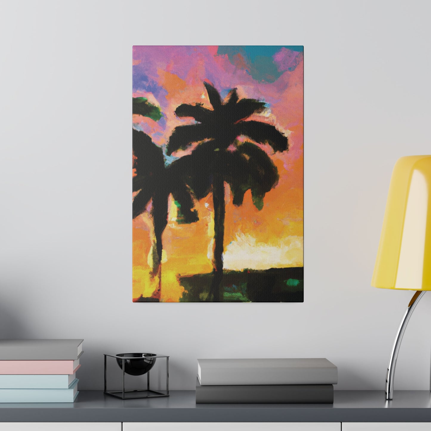 1532W - Miami Beach Sunset Painting Print | Miami | Beach | Sunset | Poster | Home Decor | Wall Art | Canvas