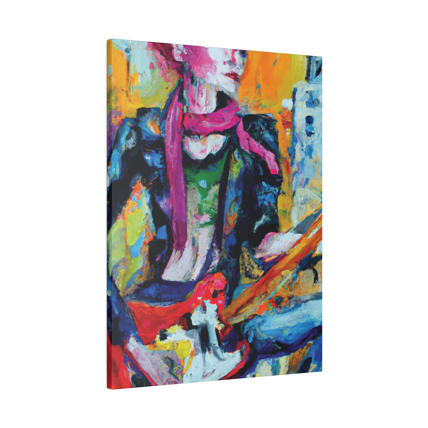 2736R - Rockstar Oil Painting Style Print | Poster | Home Decor | Wall Art | Music Art | Canvas