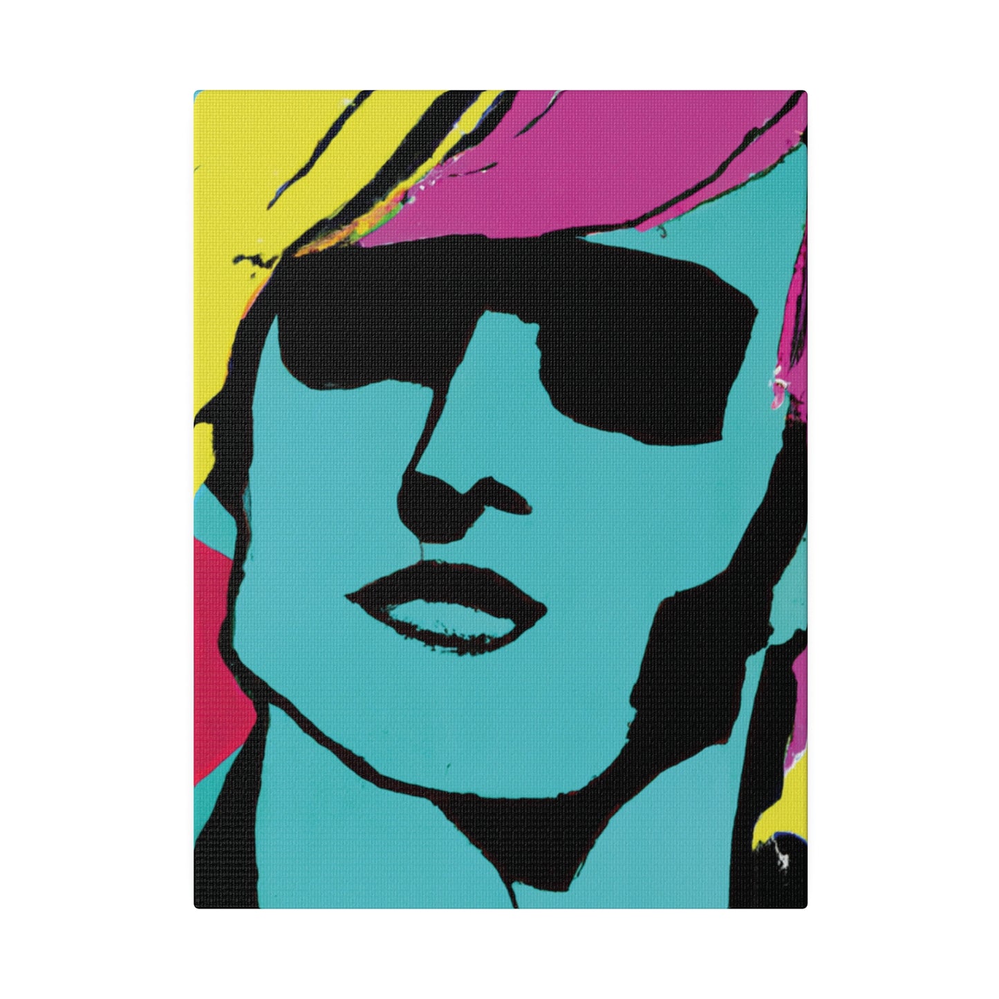 8753H - Rockstar Painting Print | Face | Abstract | Poster | Home Decor | Wall Art | Music Art | Canvas