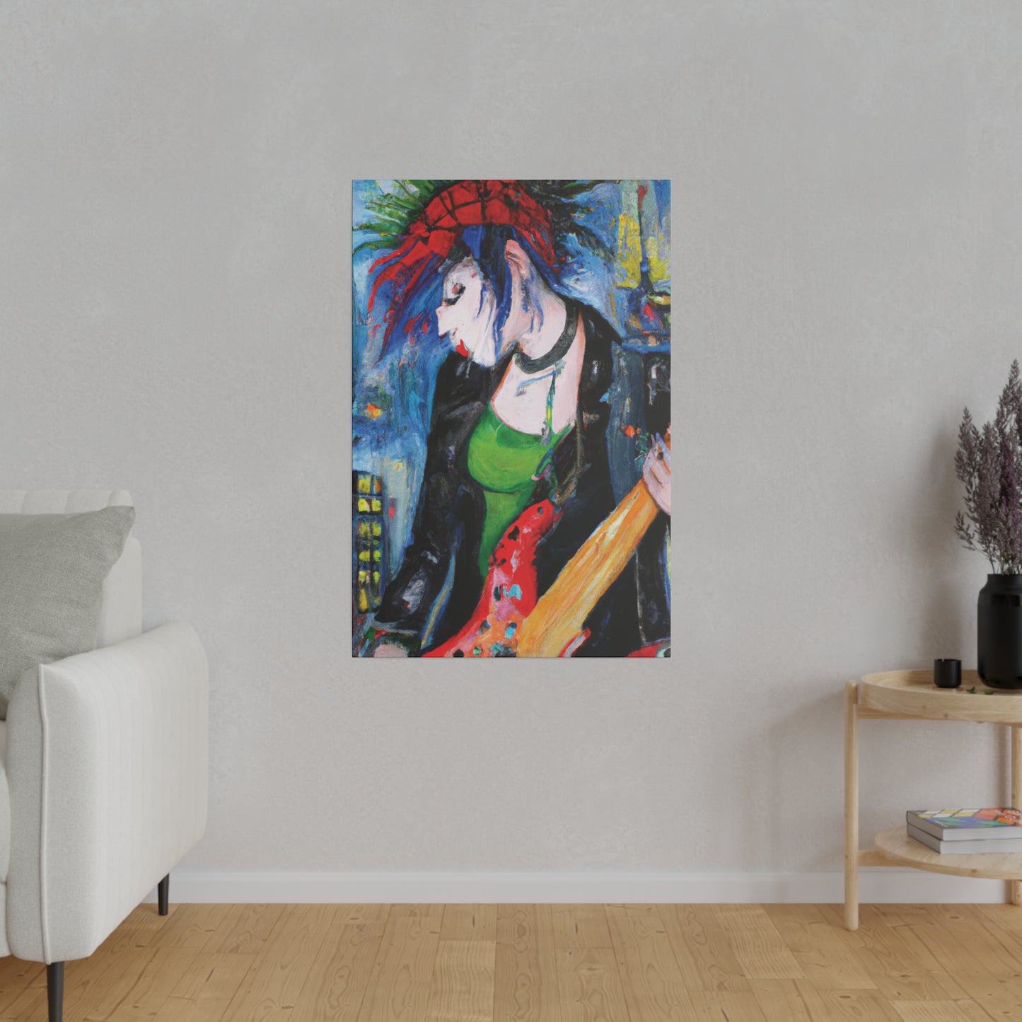 9423T - Rockstar Oil Painting Style Print | Poster | Home Decor | Wall Art | Music Art | Canvas
