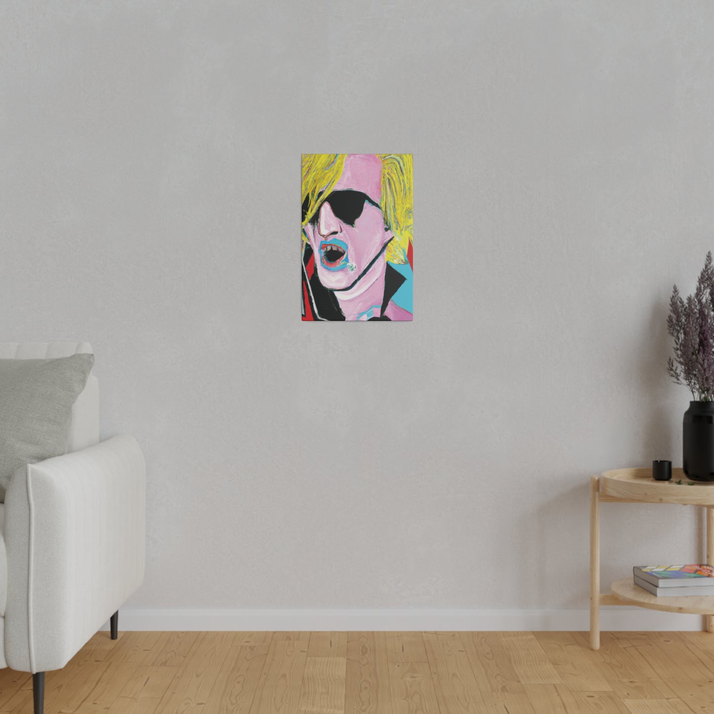 9118C - Rockstar Painting Print | Face | Abstract | Poster | Home Decor | Wall Art | Music Art | Canvas