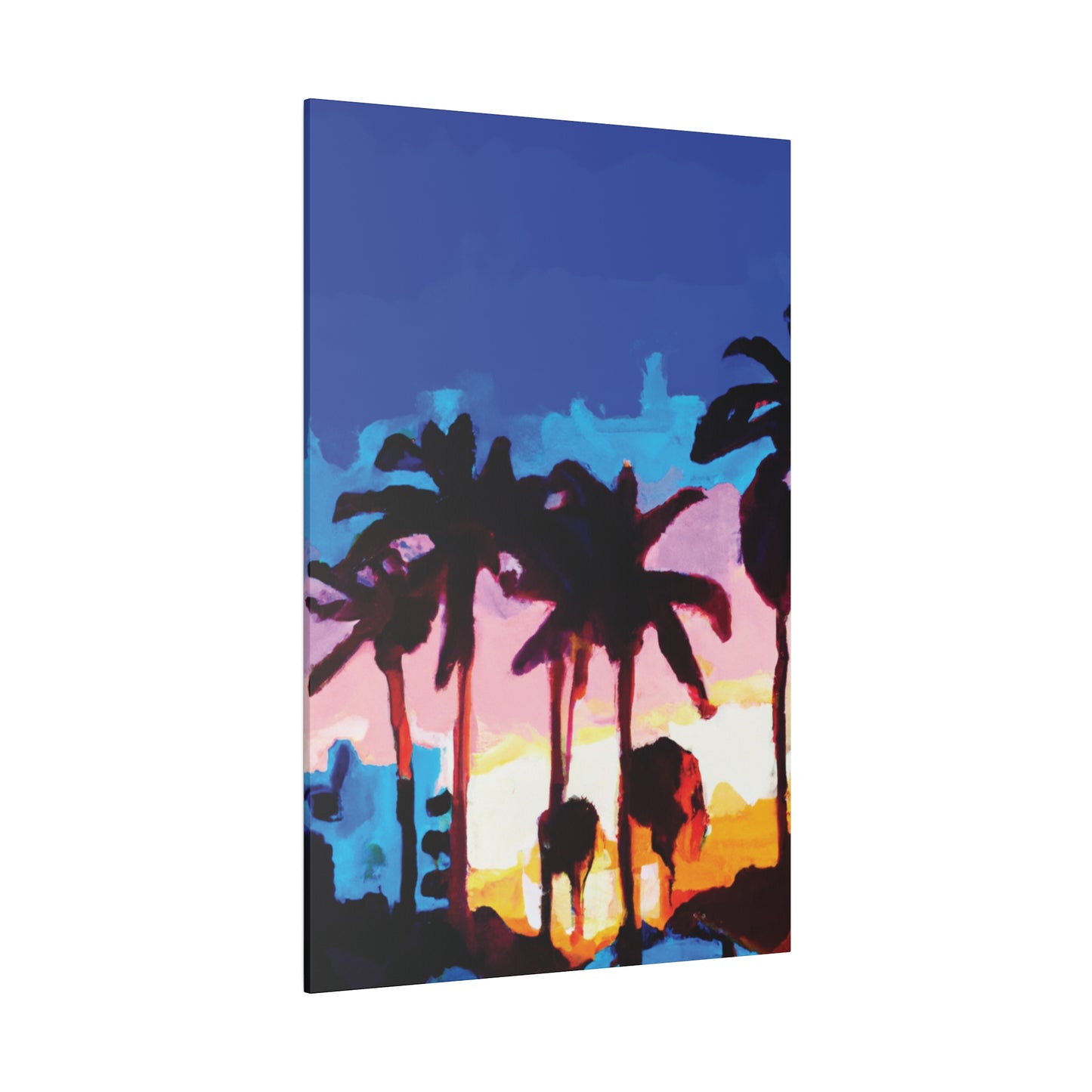 9453C - Miami Beach Sunset Painting Print | Miami | Beach | Sunset | Poster | Home Decor | Wall Art | Canvas