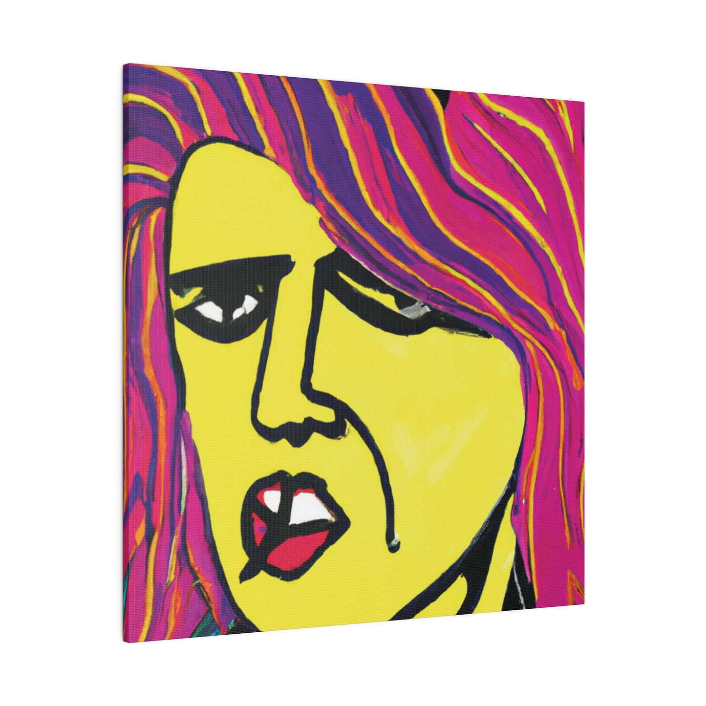 6639Q - Rockstar Painting Print | Face | Abstract | Poster | Home Decor | Wall Art | Music Art | Canvas