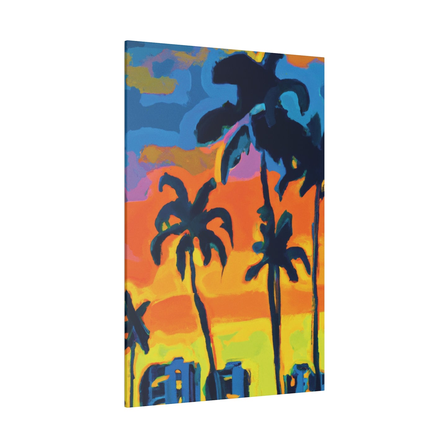 5462R - Miami Beach Sunset Painting Print | Miami | Beach | Sunset | Poster | Home Decor | Wall Art | Canvas